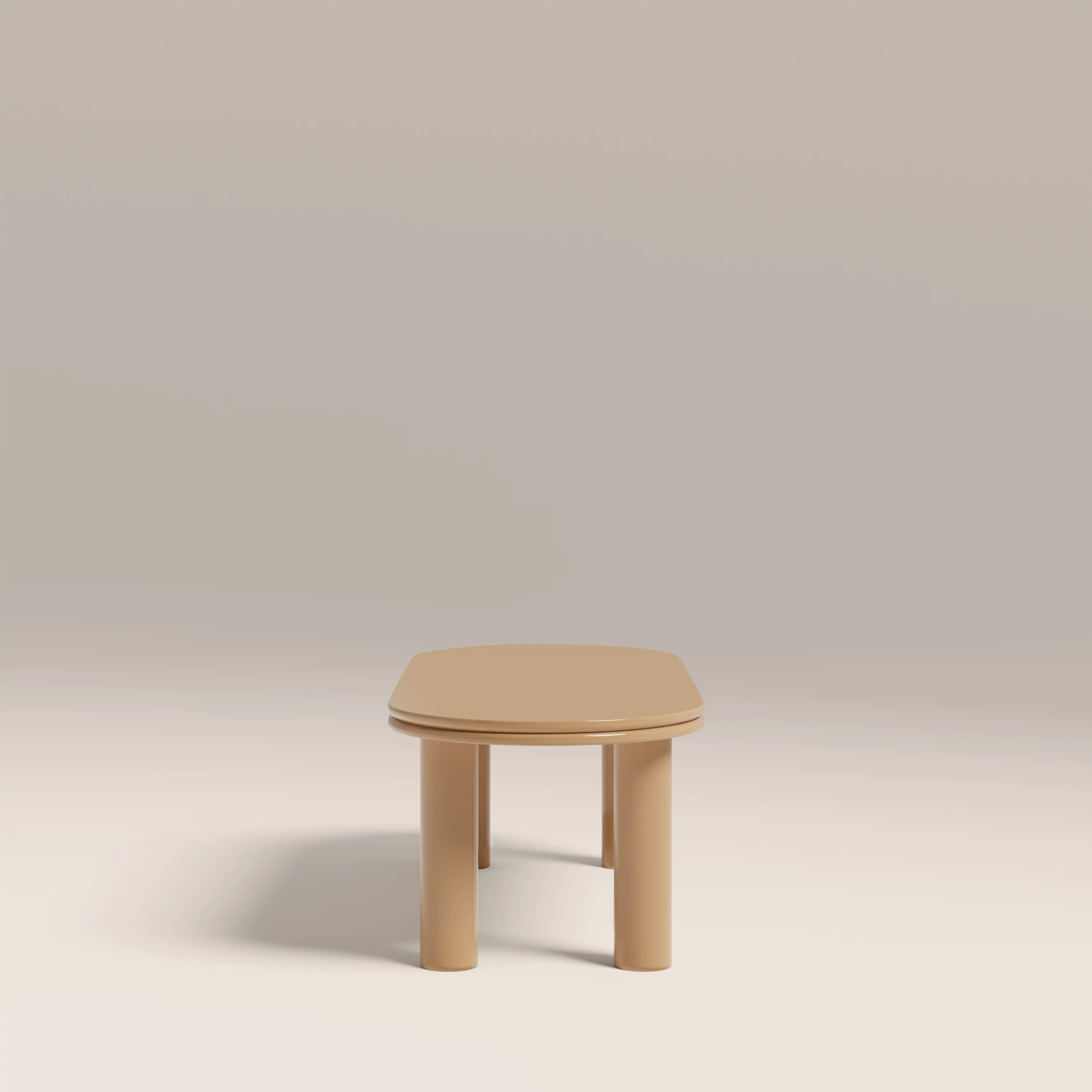 Raphael Oval Coffee Table | High Gloss Taupe - Image 3