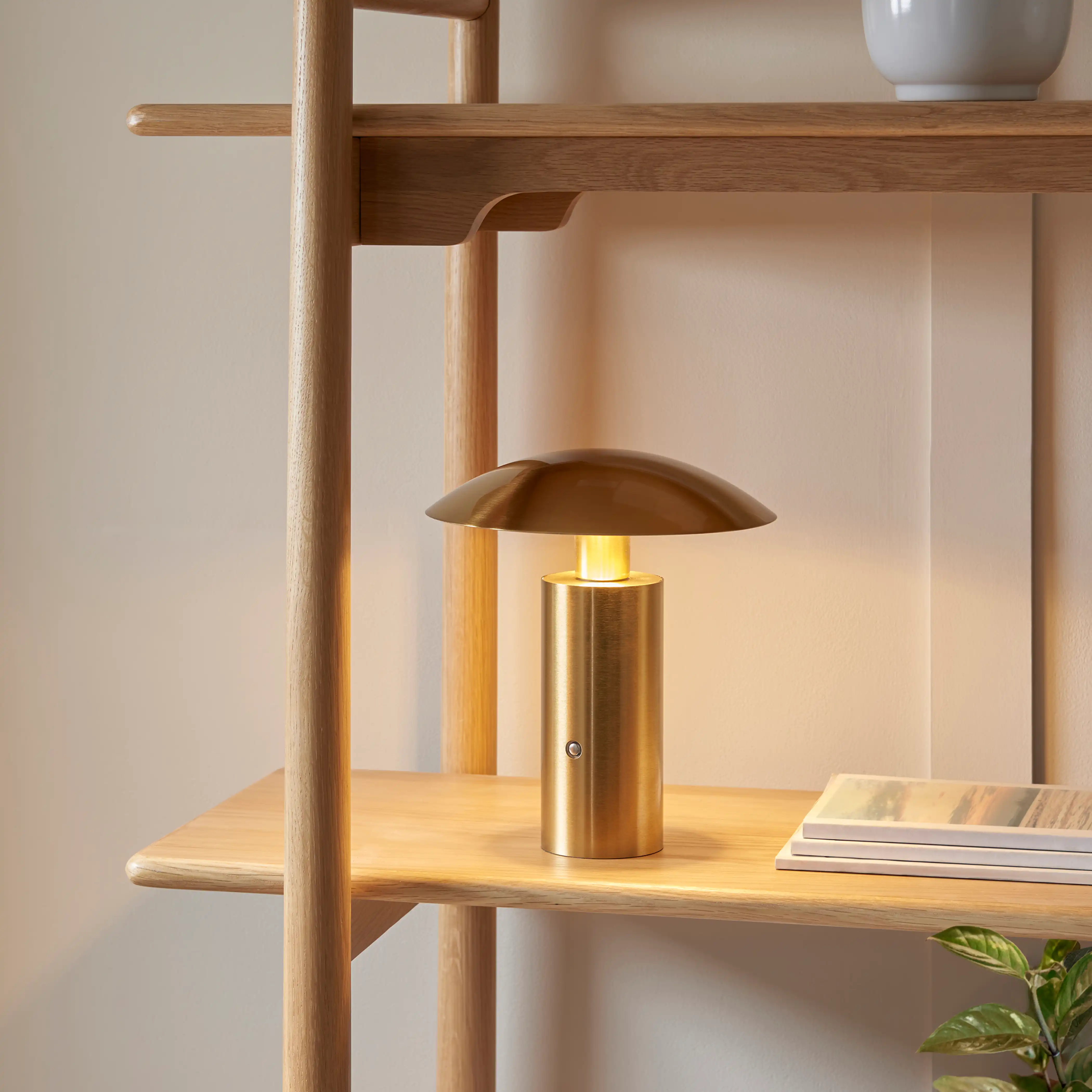 Raynes Rechargeable Table Lamp | Brass - Image 2