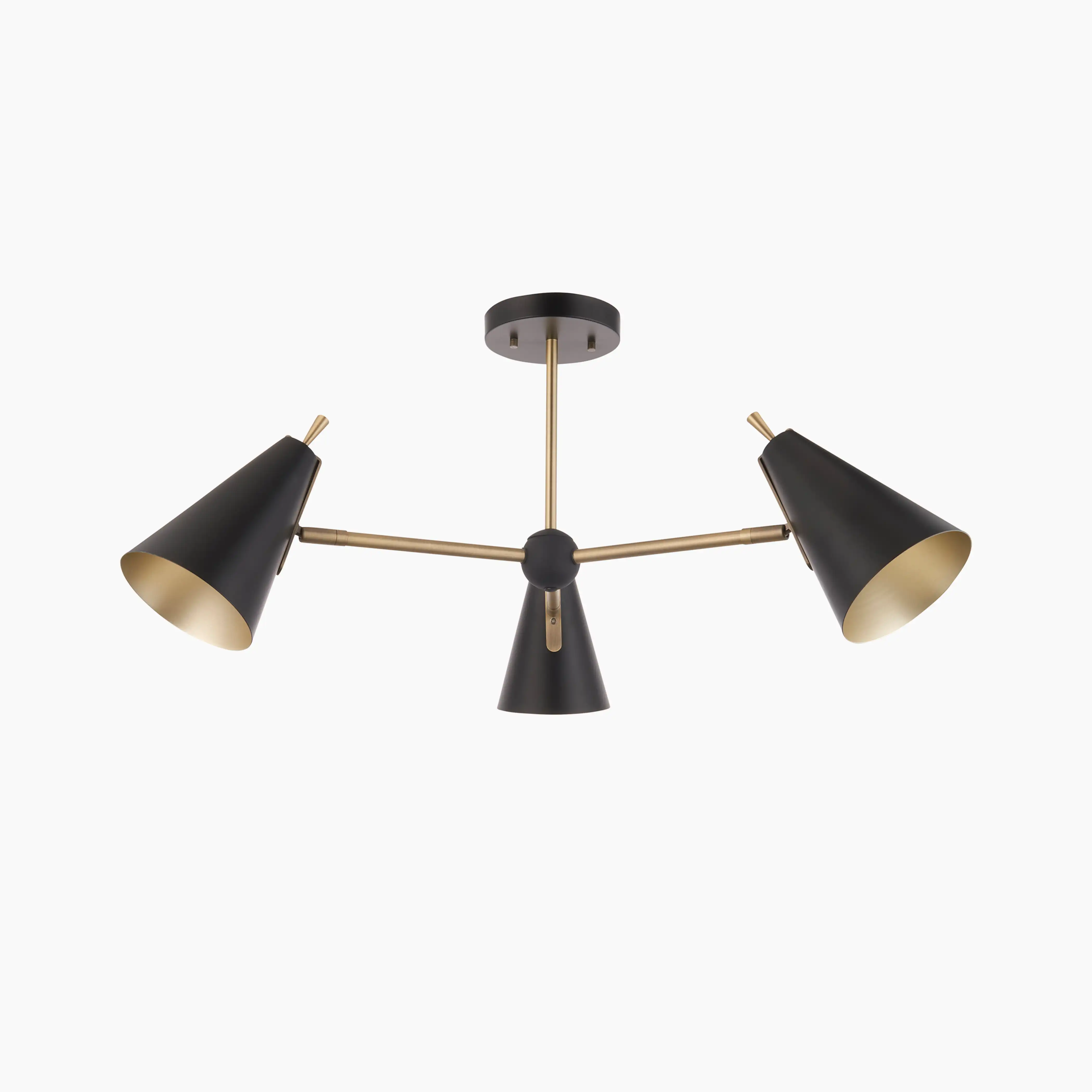 Reece 3 Light Flush Ceiling Light | Black - Image 3
