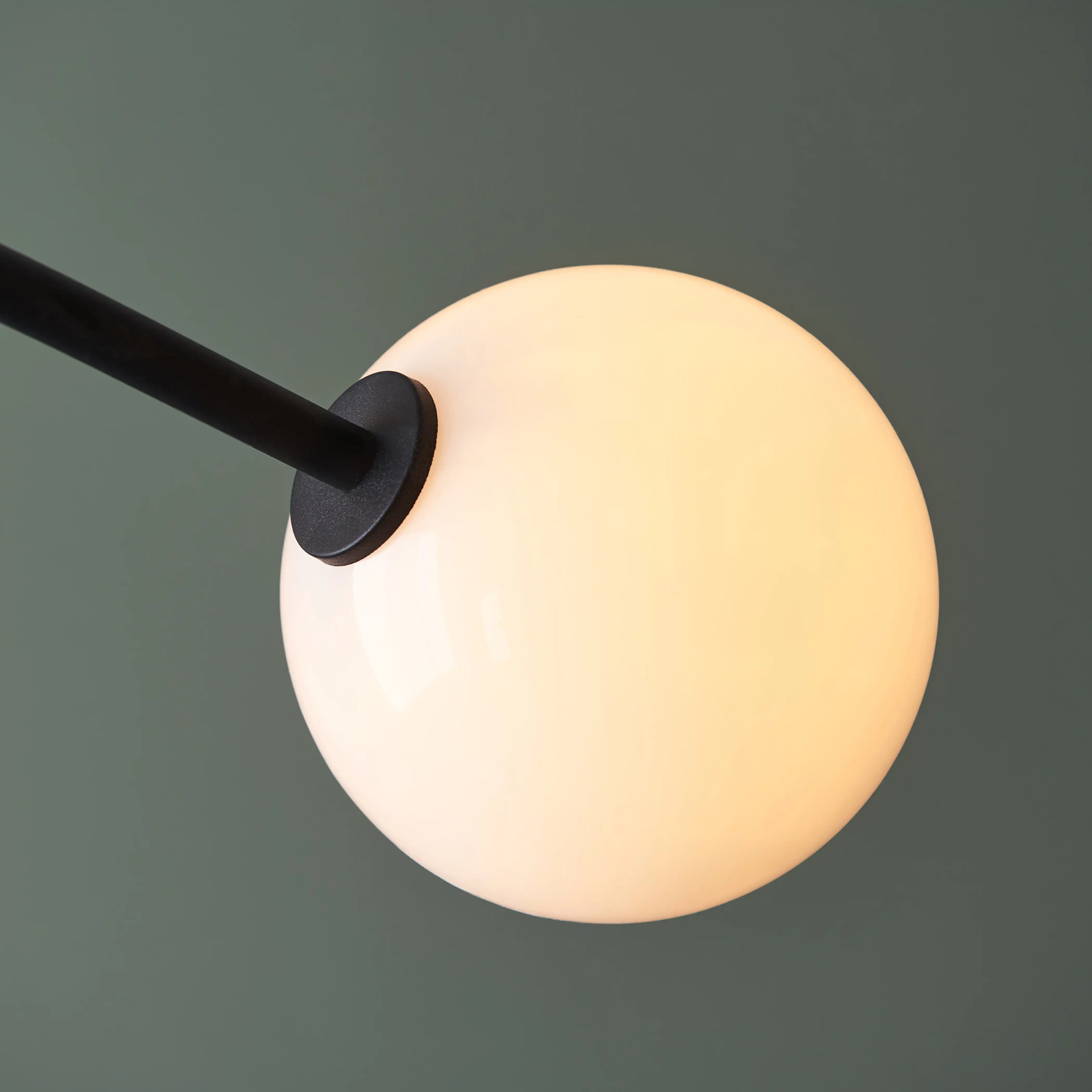 Rica 4 Light Pendant Light | Opal & Matte Black - Image 8