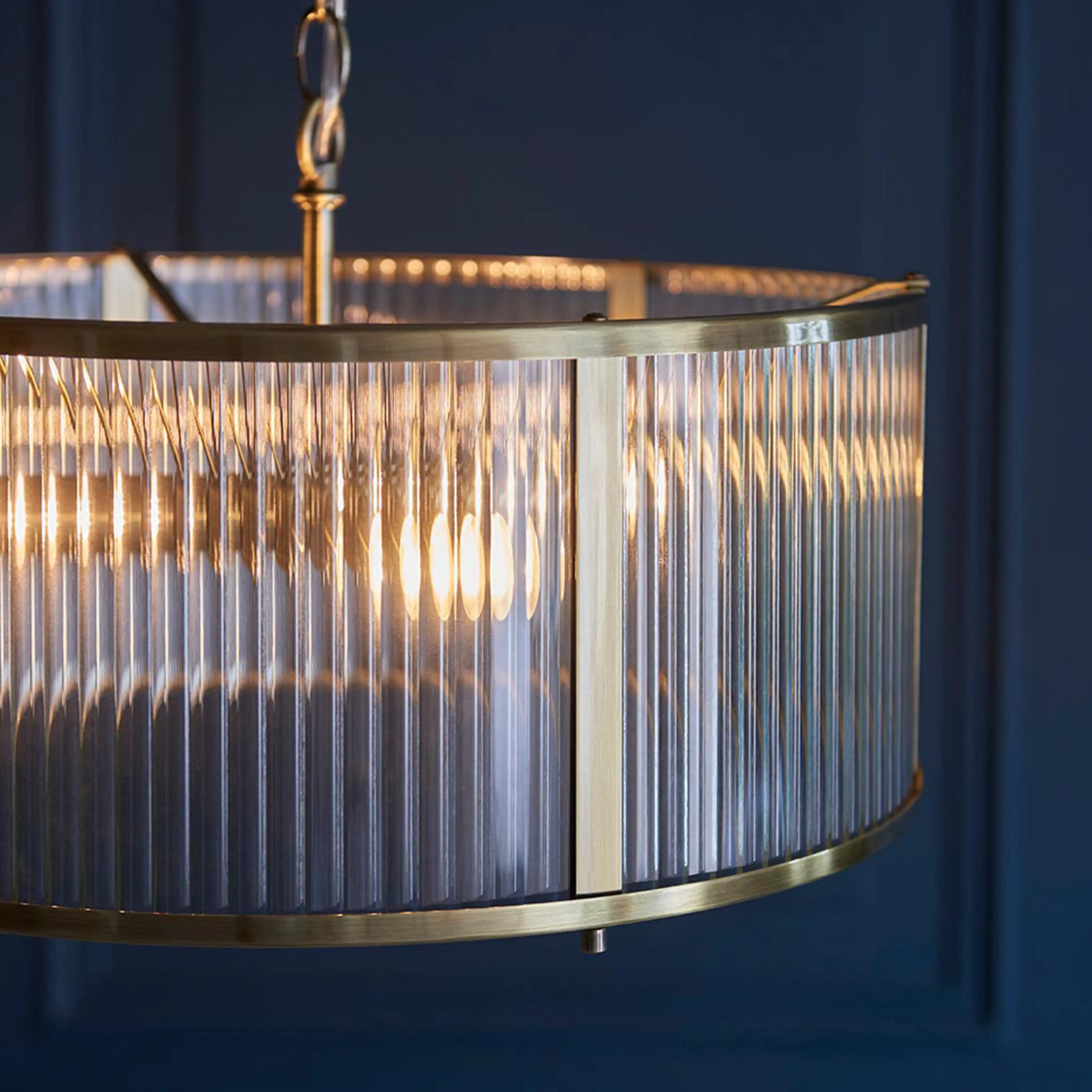 Ridgeton 3 Light Pendant Light | Brass - Image 3