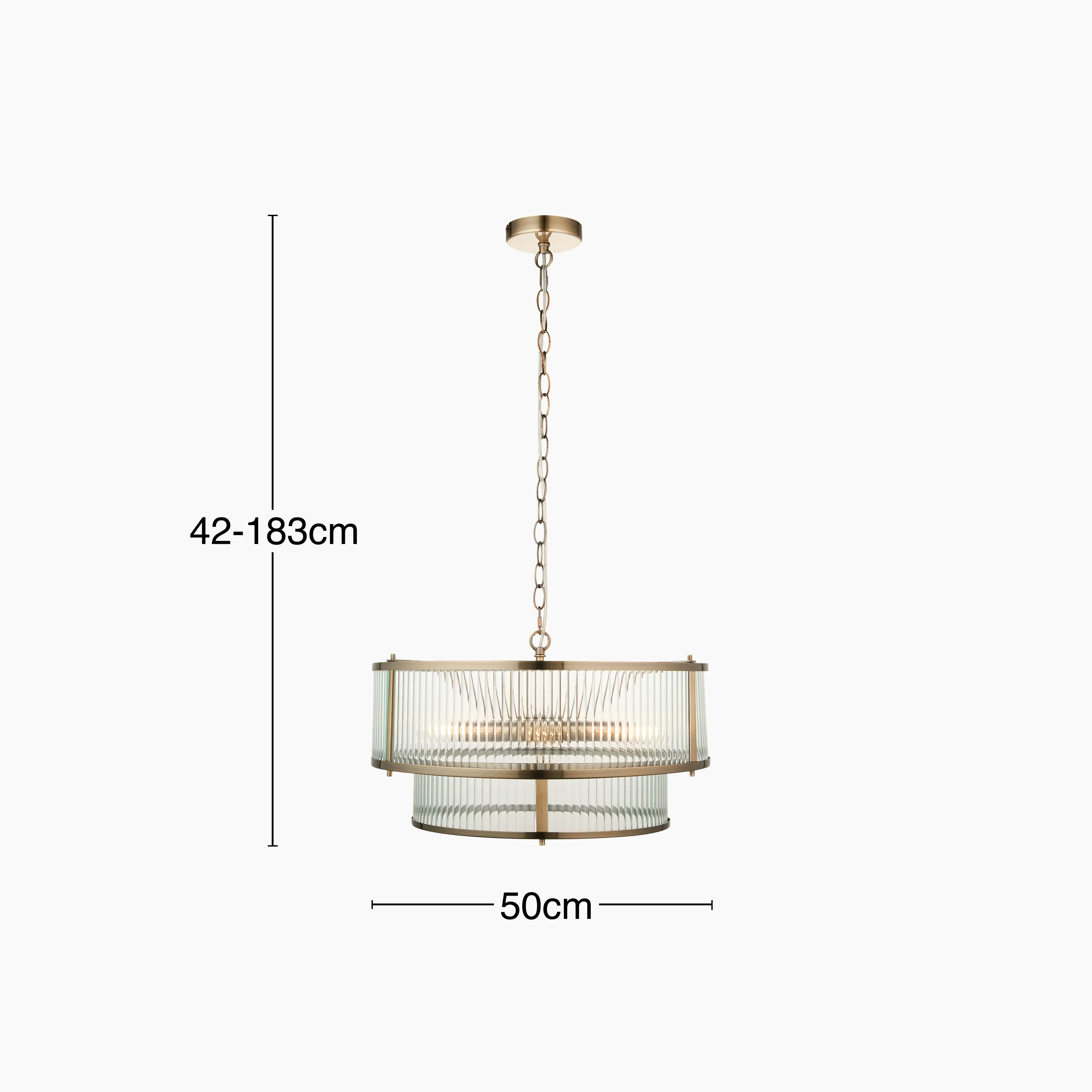 Ridgeton 5 Light Pendant Light | Brass - Image 8