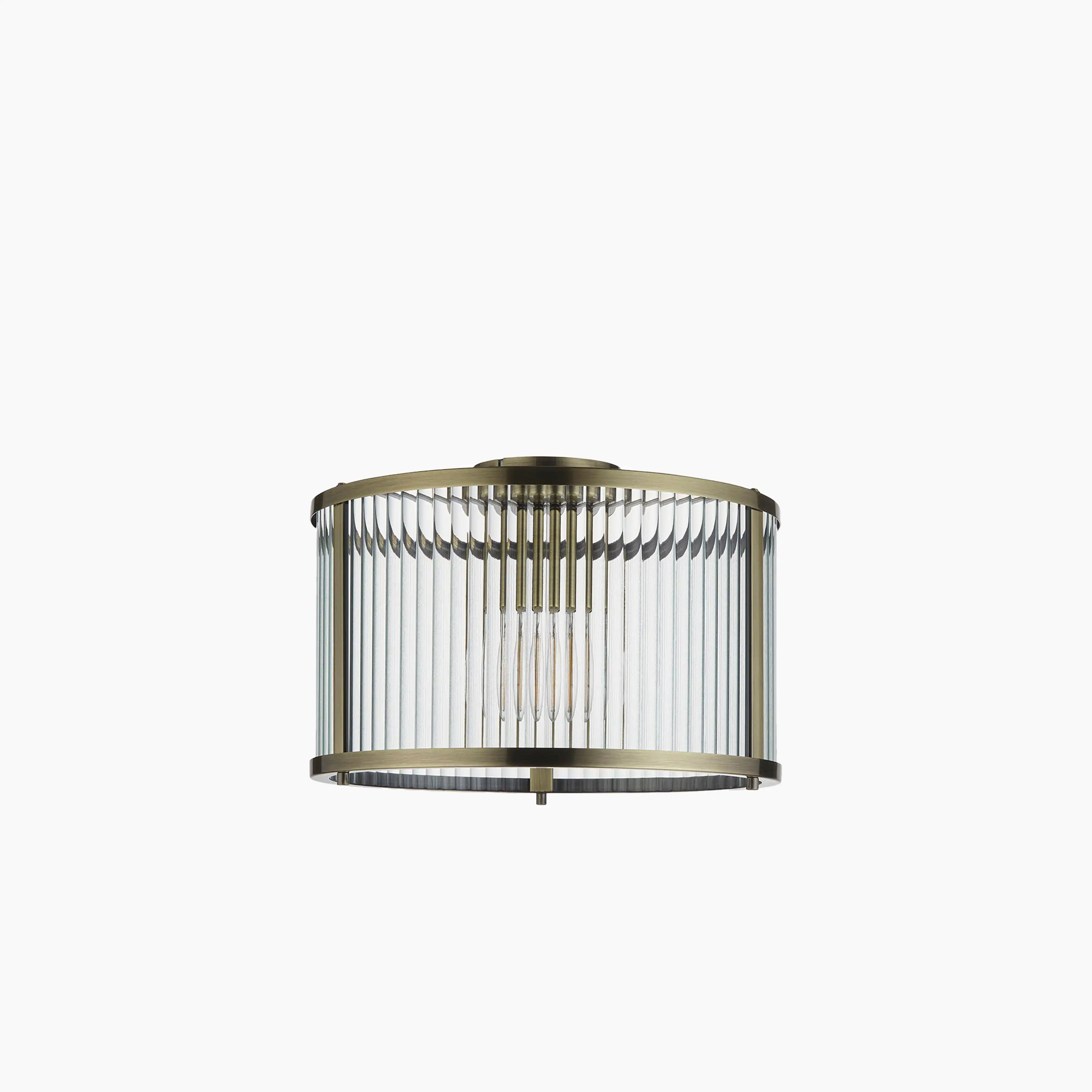Ridgeton Flush Ceiling Light | Brass - Image 2