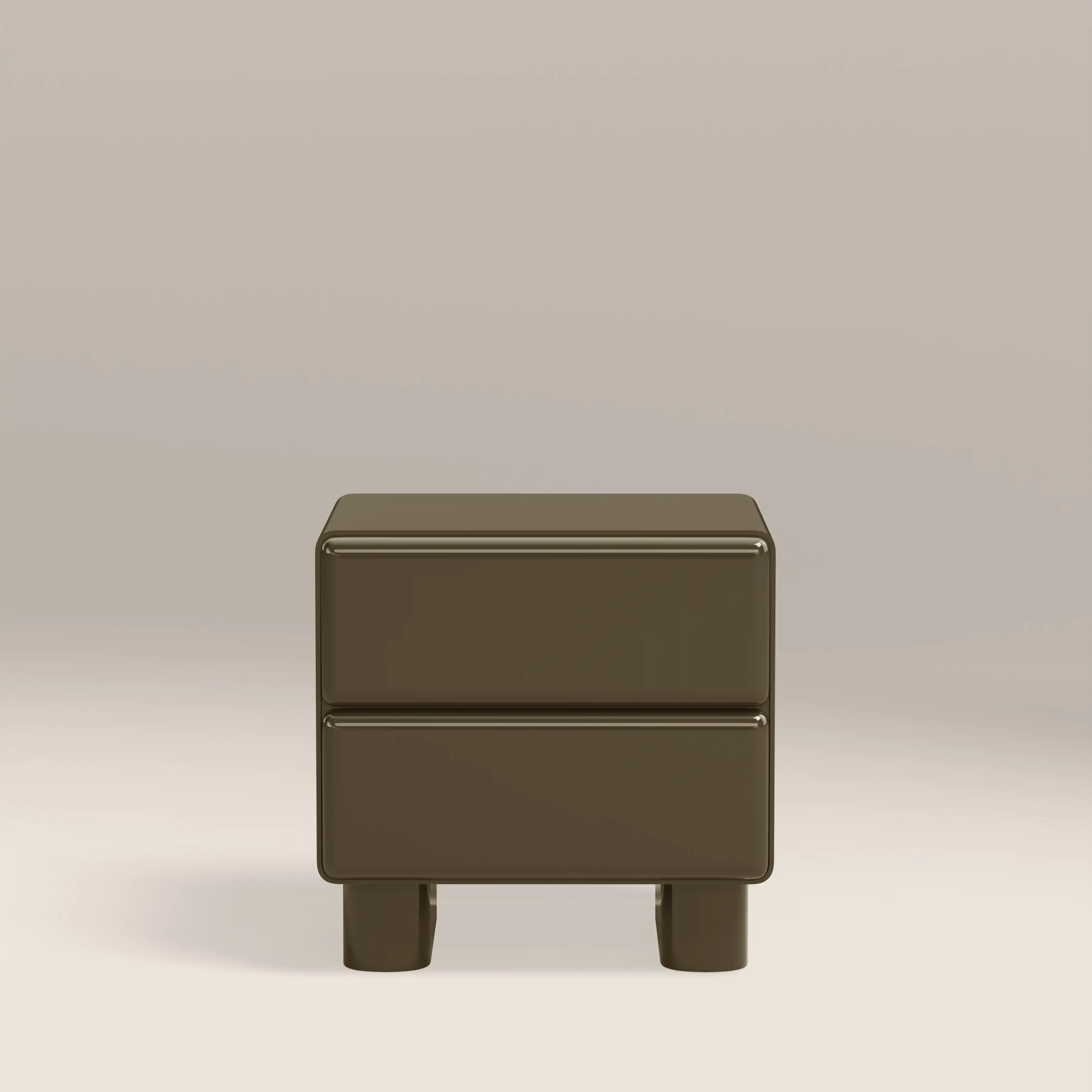 Roanne 2 Drawer Bedside Table | High Gloss Clay Green - Image 2