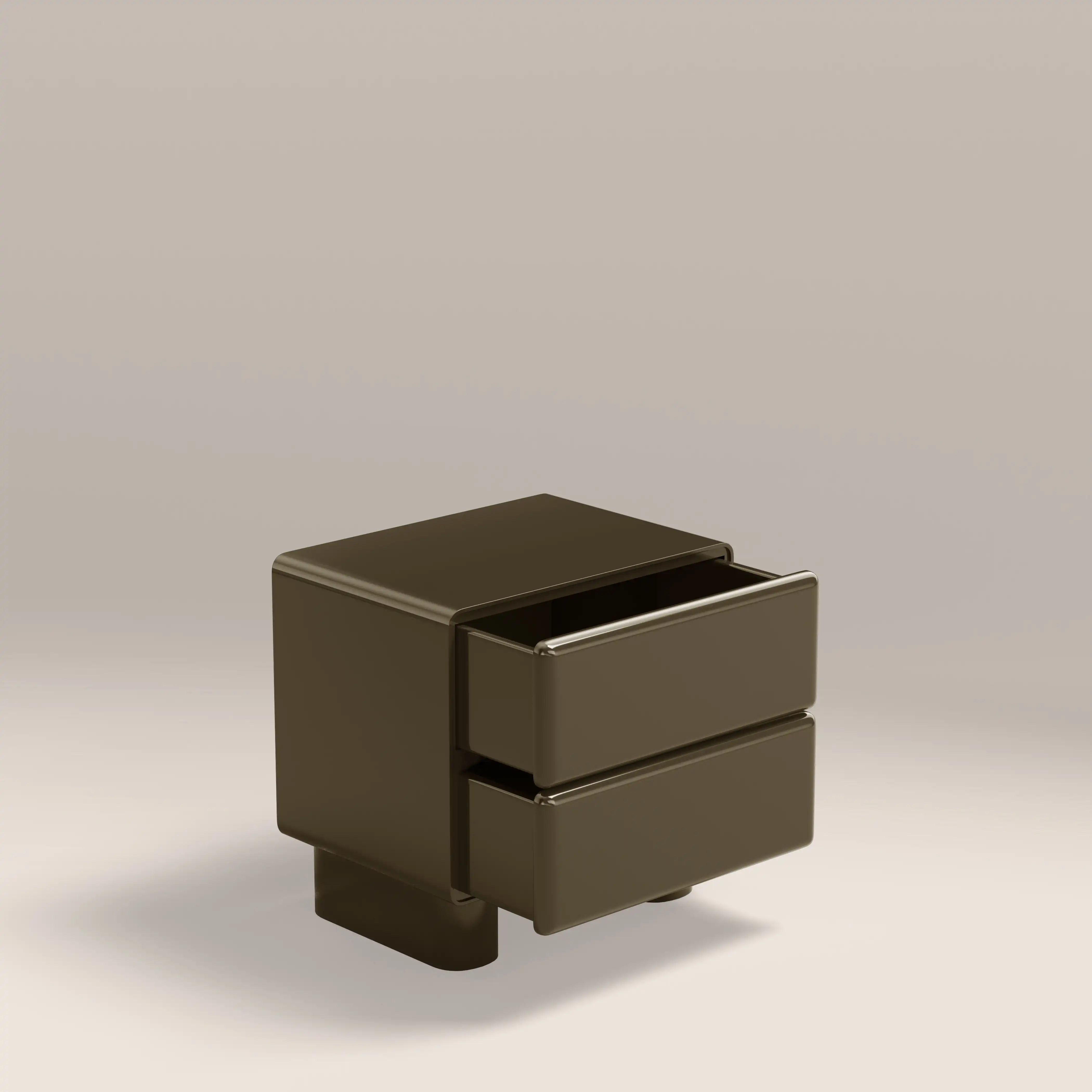 Roanne 2 Drawer Bedside Table | High Gloss Clay Green - Image 4