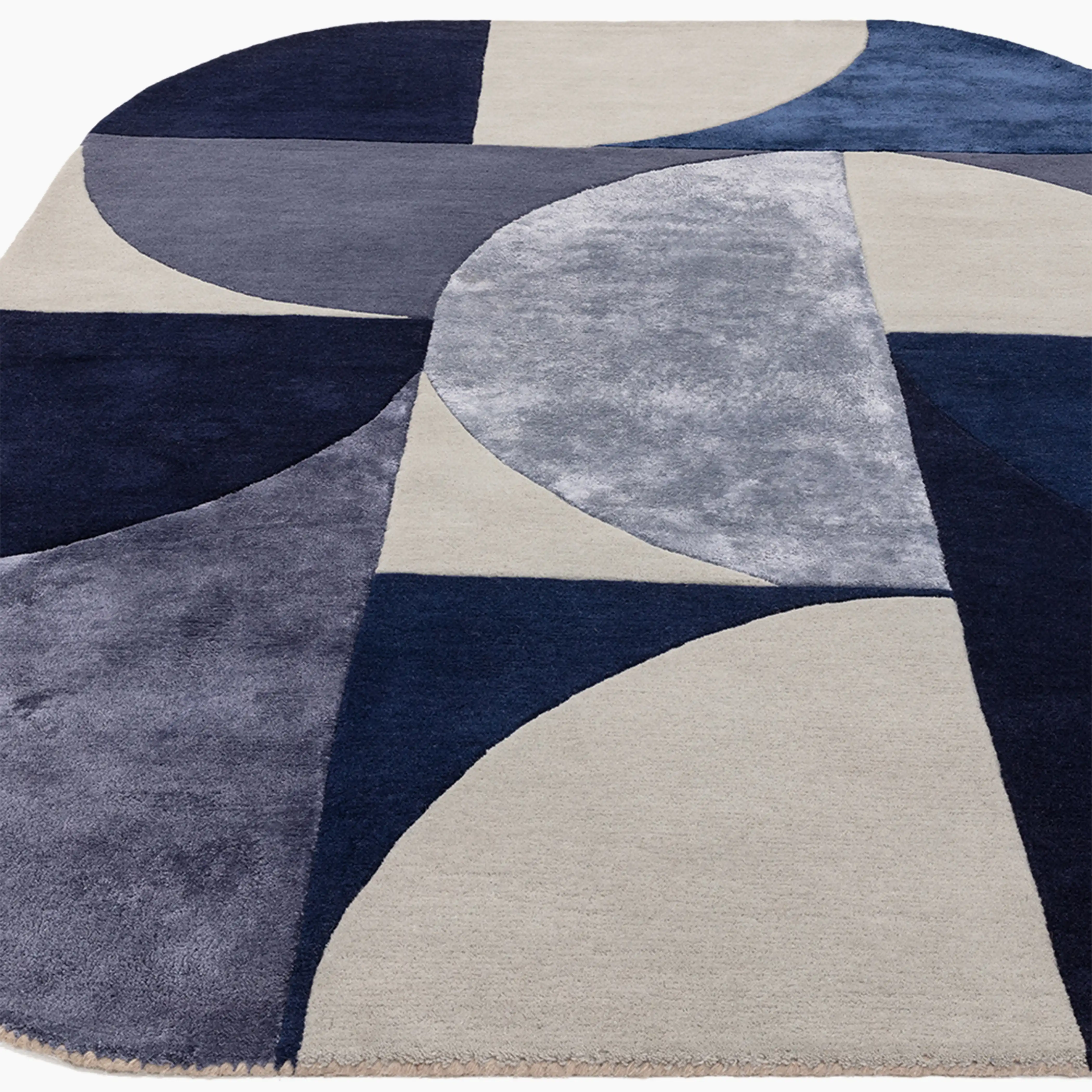 Robyn Oval Hand Tufted Rug | Indigo - Image 3