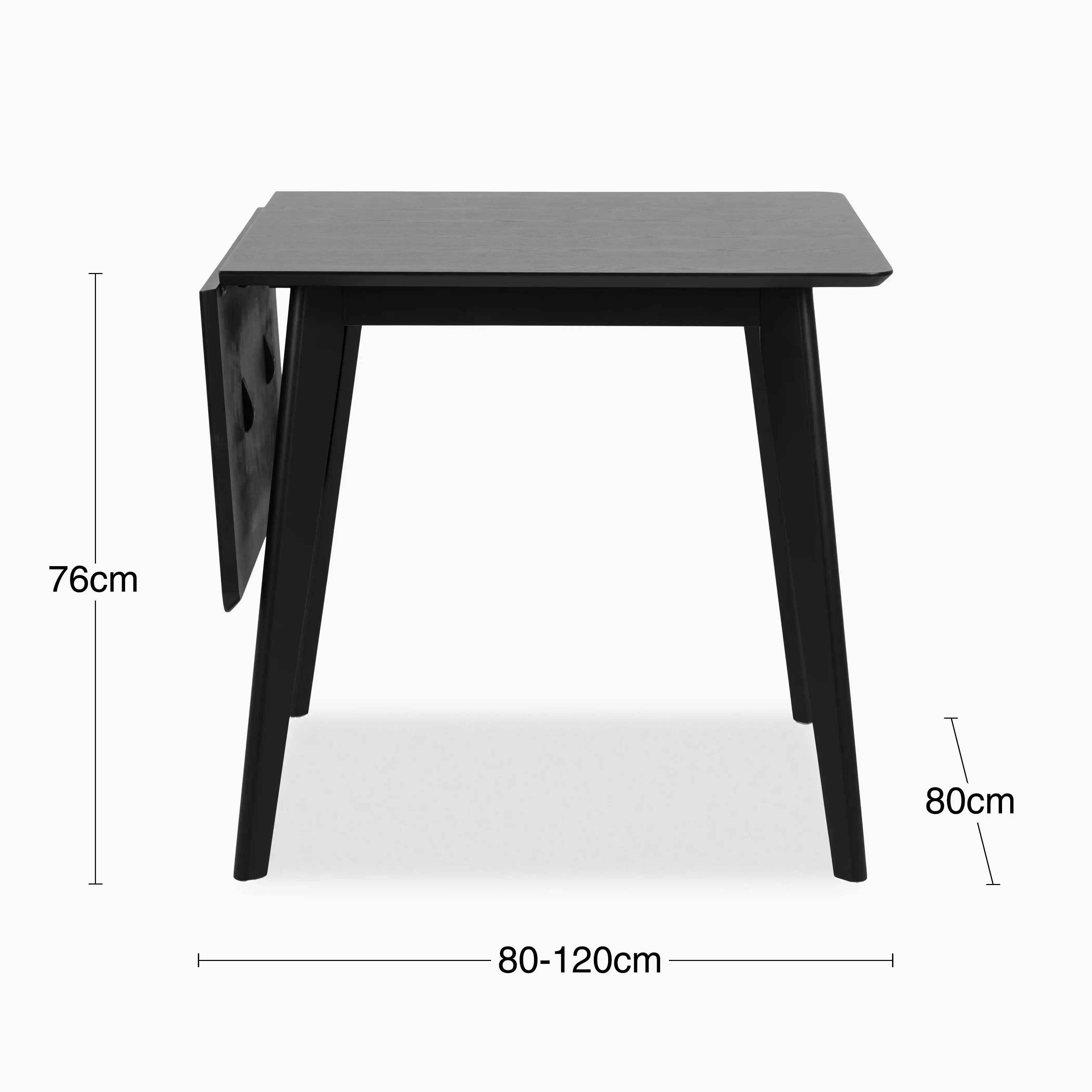 Roxby 2-4 Seat Rectangle Extendable Wooden Dining Table | Black - Image 6
