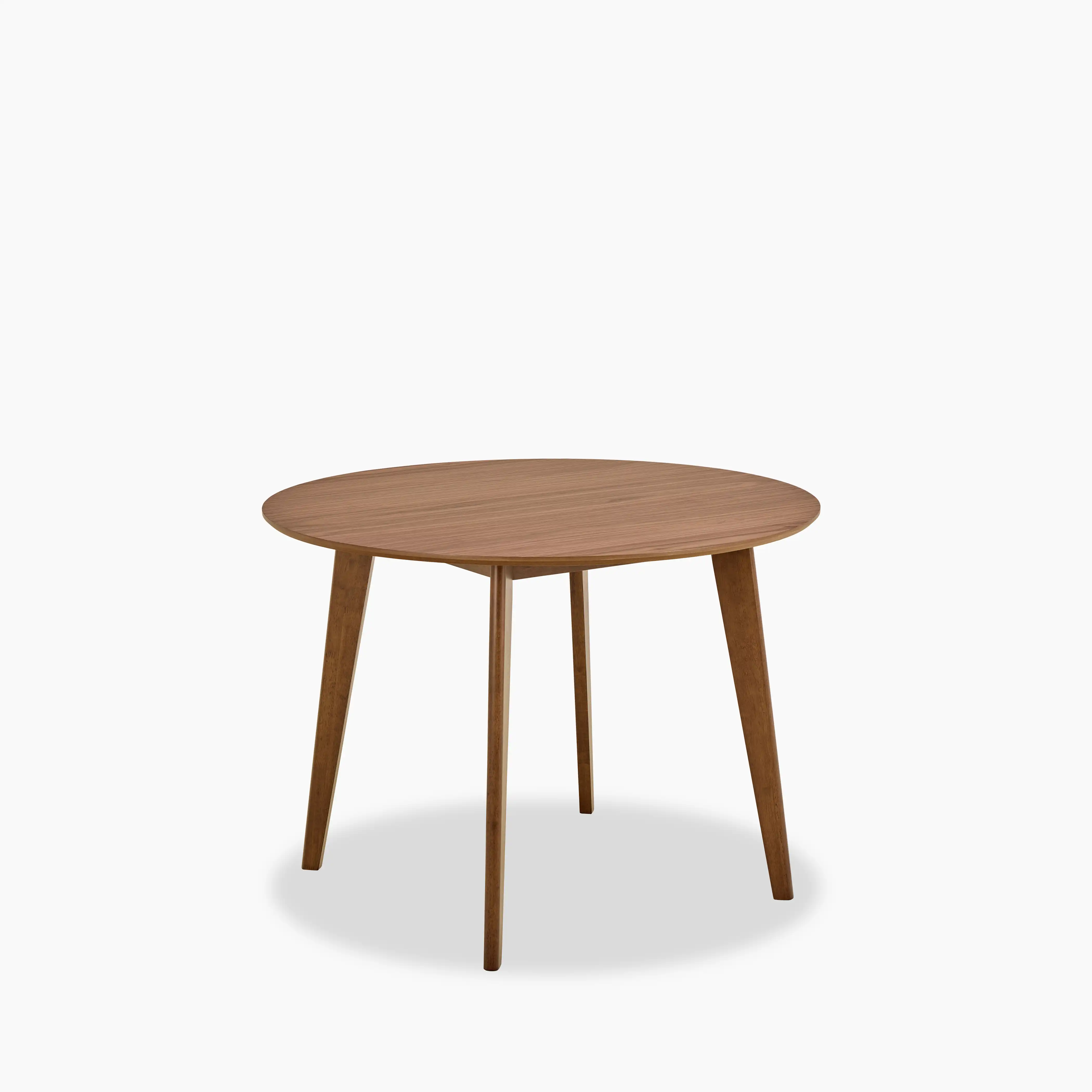 Roxby 4 Seat Round Wooden Dining Table | Walnut - Image 2