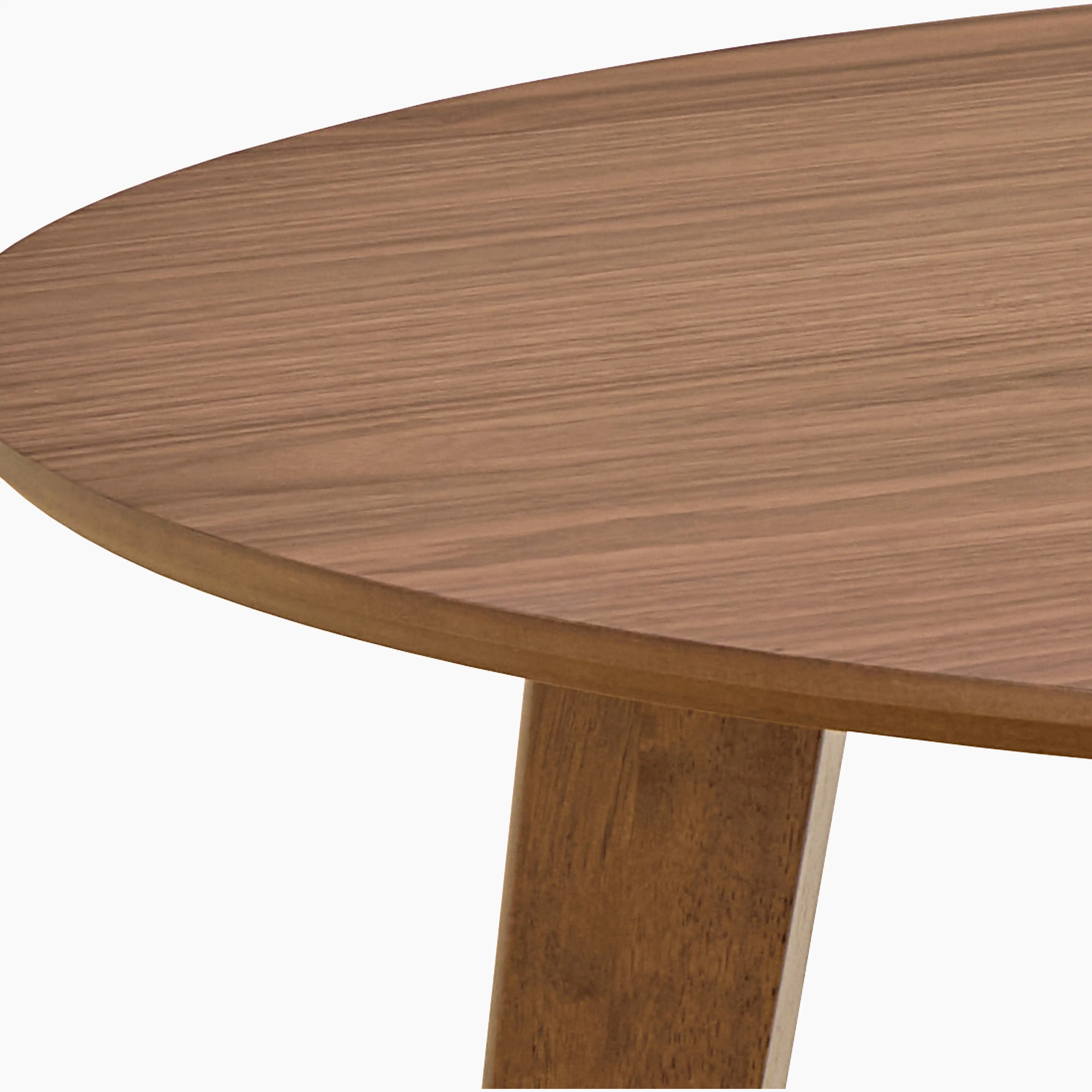 Roxby 4 Seat Round Wooden Dining Table | Walnut - Image 3