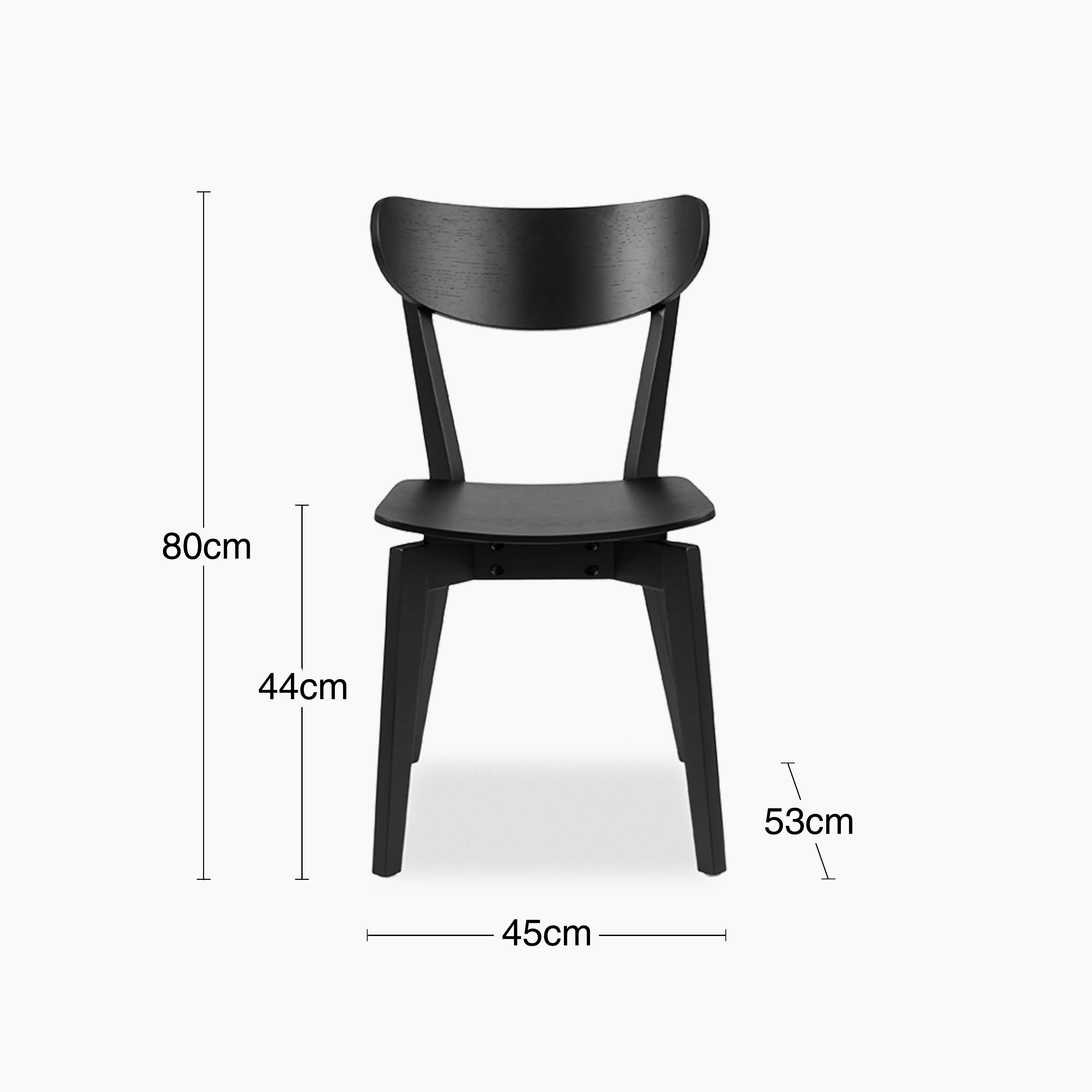Roxby Wooden Dining Chair | Black - Image 9