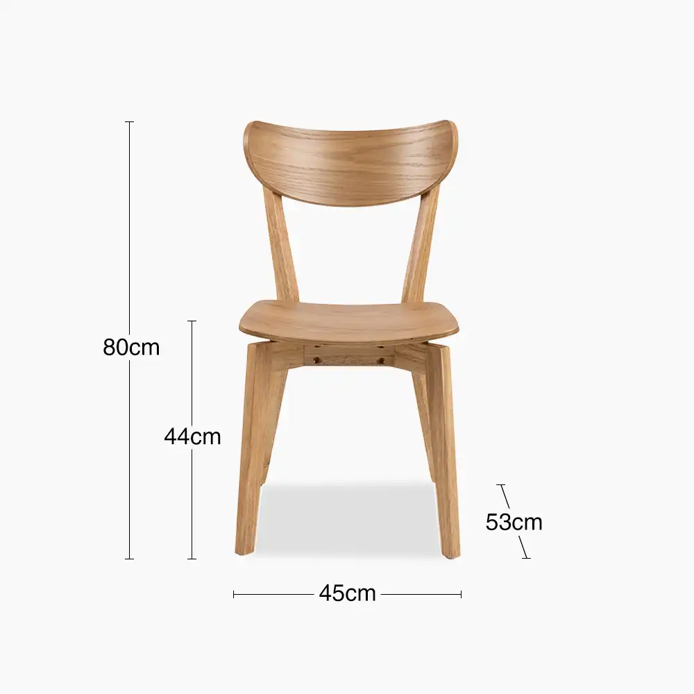 Roxby Wooden Dining Chair | Oak - Image 7