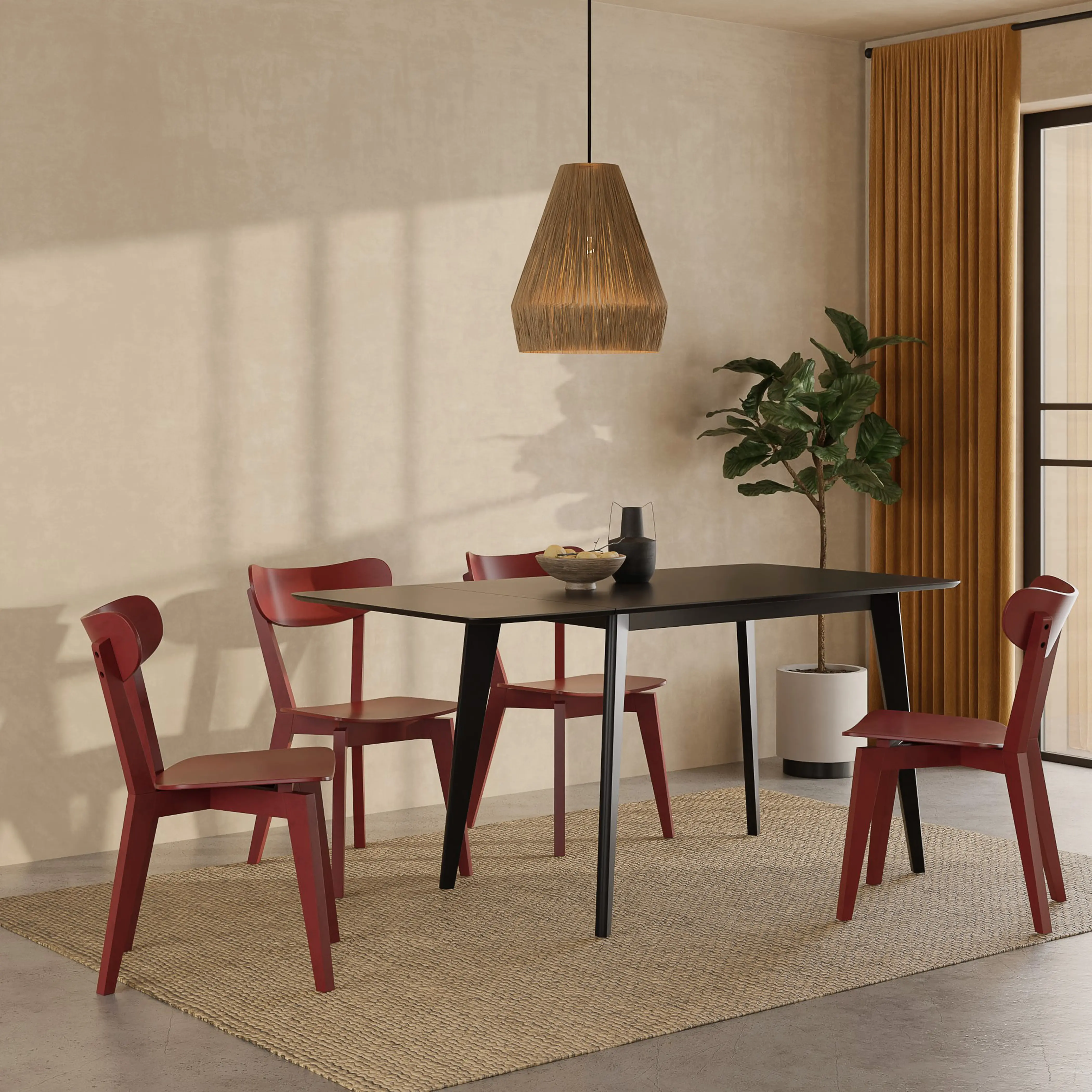 Roxby Wooden Dining Chair | Terracotta - Image 2