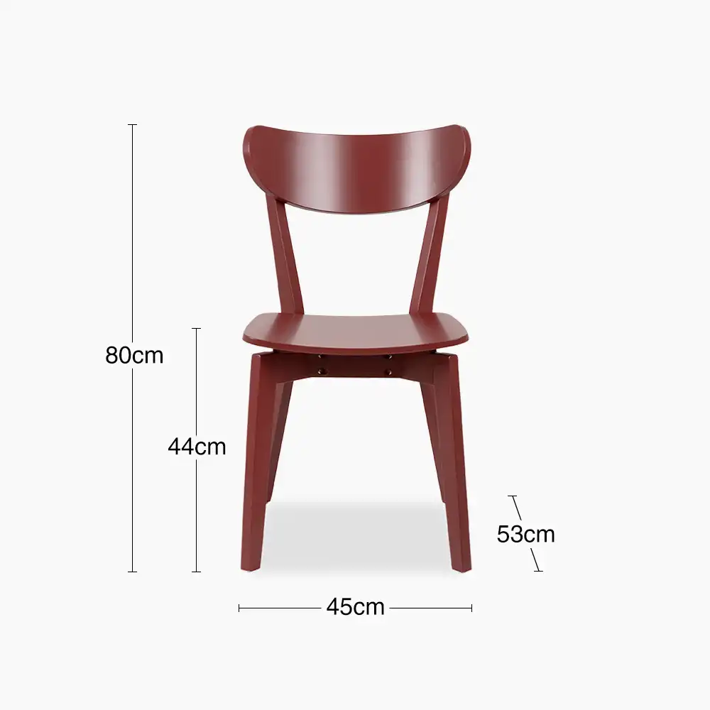 Roxby Wooden Dining Chair | Terracotta - Image 7