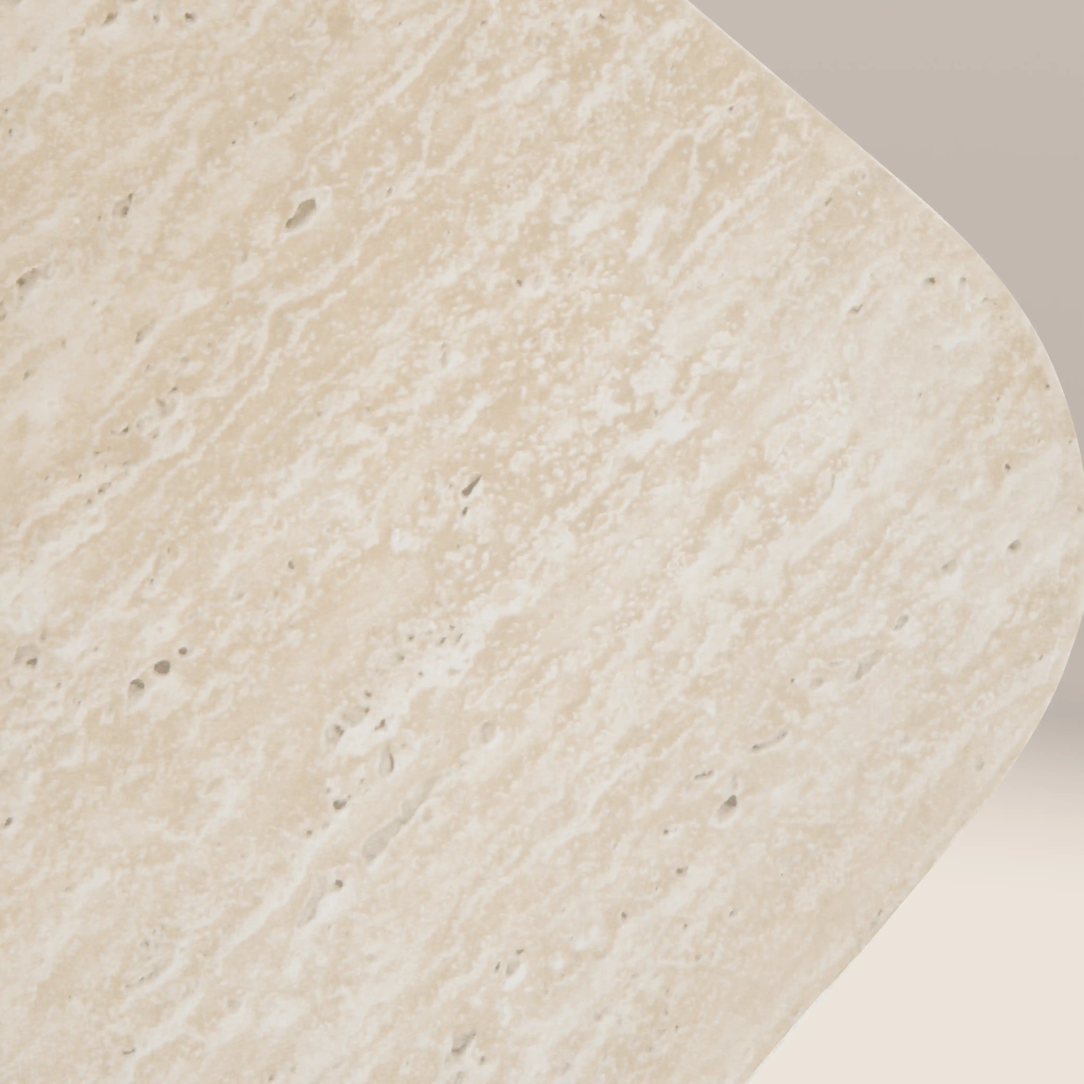 Sabel Square Side Table | Natural Travertine Effect - Image 3