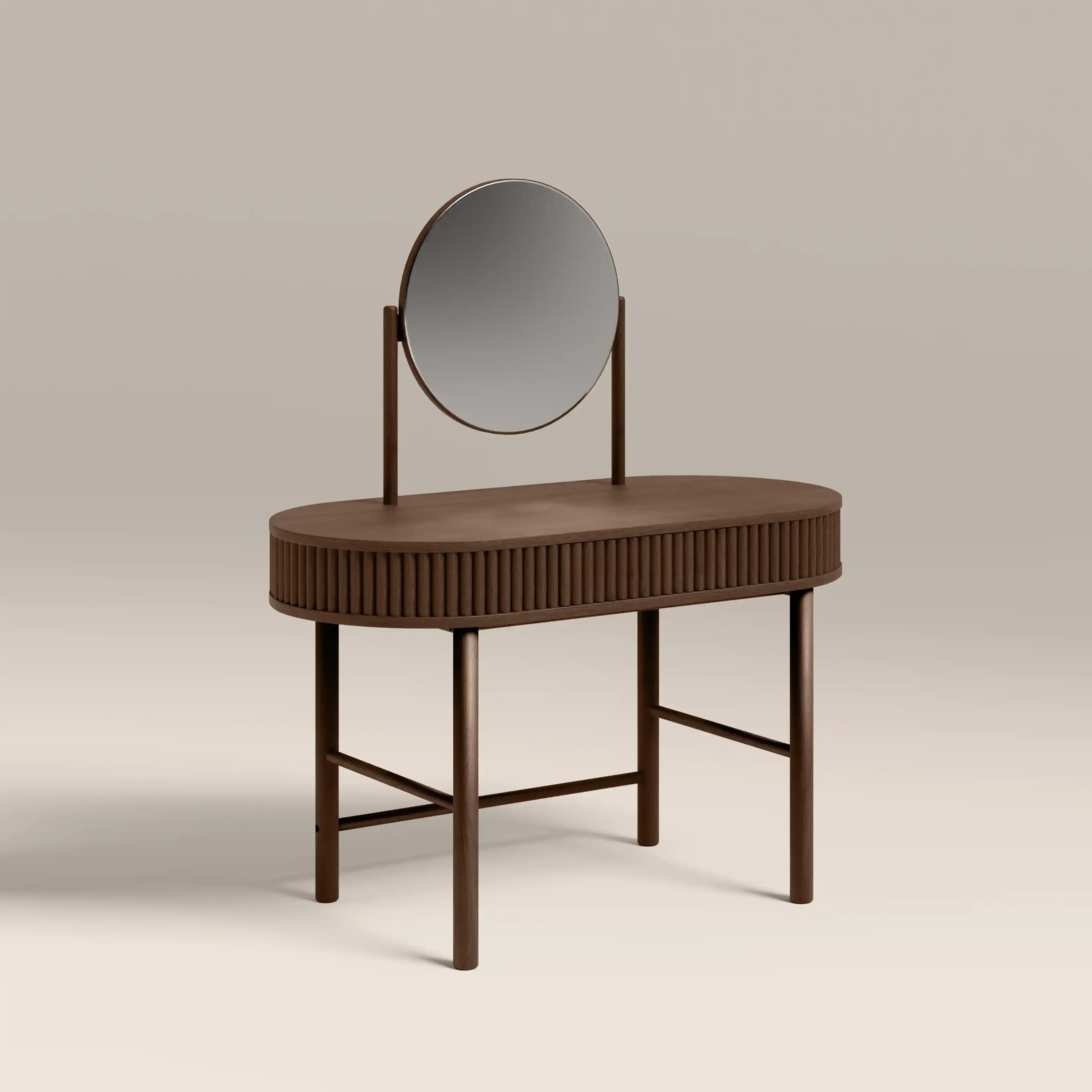 Santana Wooden Dressing Table | Smoked Walnut - Image 3