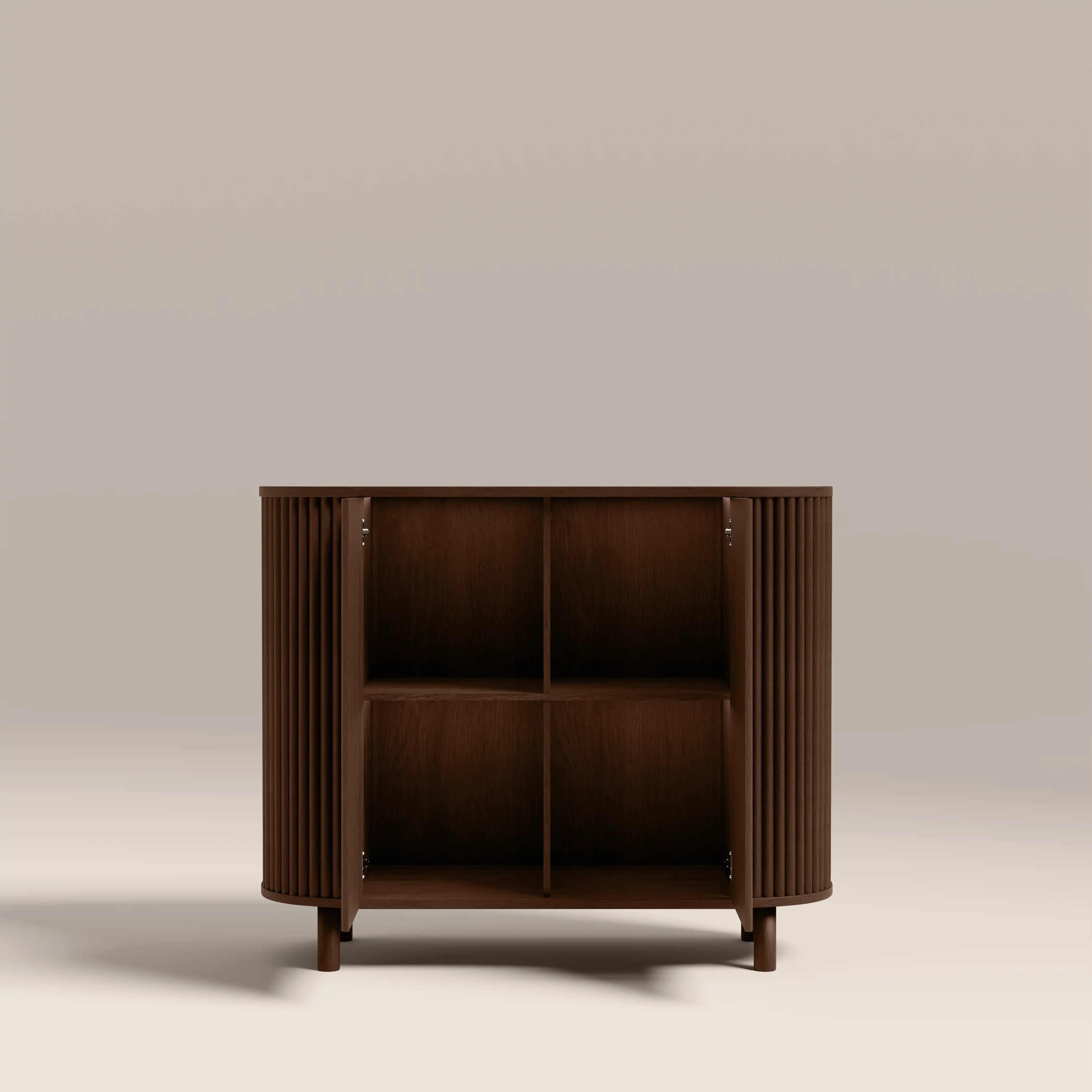 Santana Sideboard | Natural Travertine Effect Sintered Stone & Smoked Walnut - Image 5