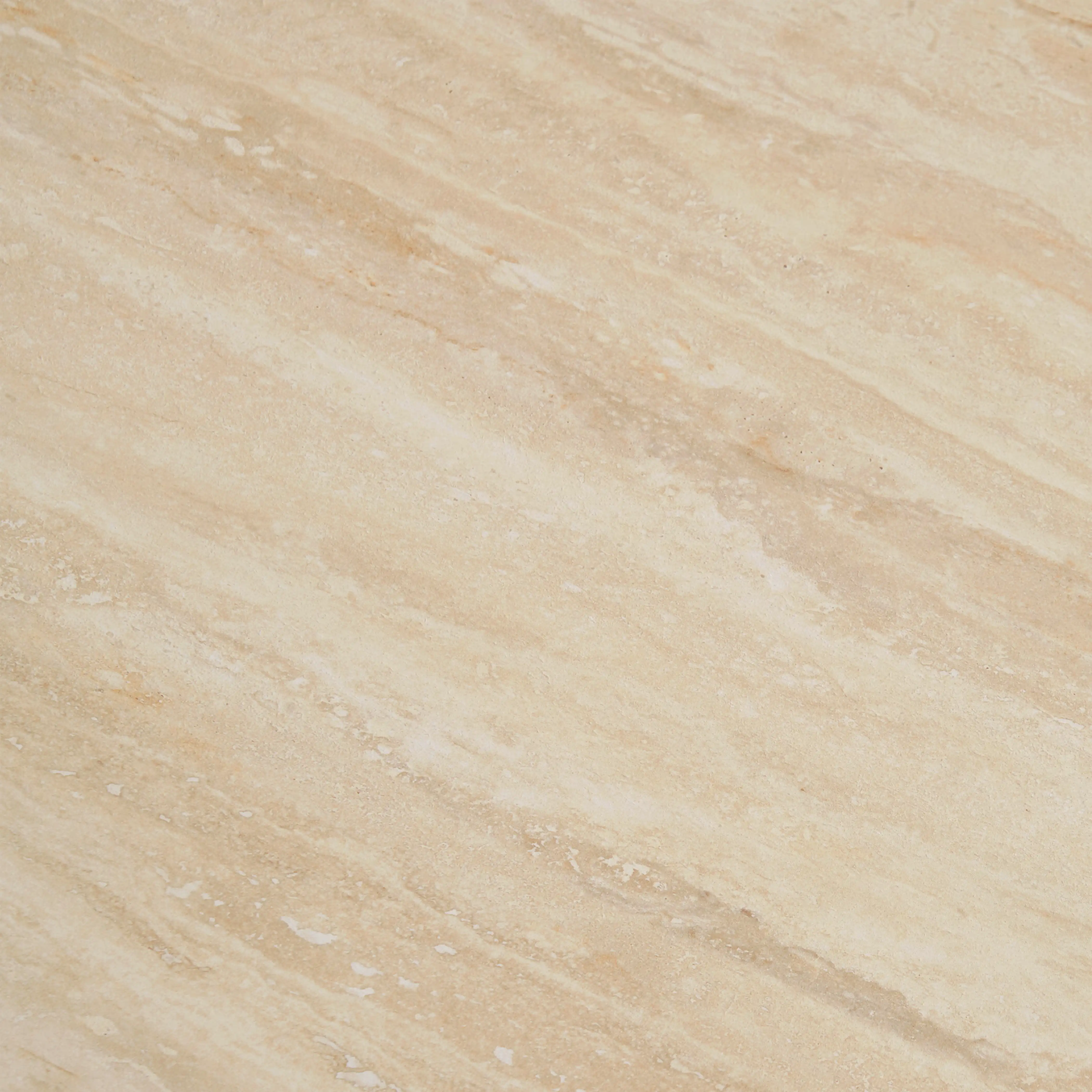 Sawyer 6 Seat Rectangle Dining Table | Natural Travertine Effect & Black - Image 3