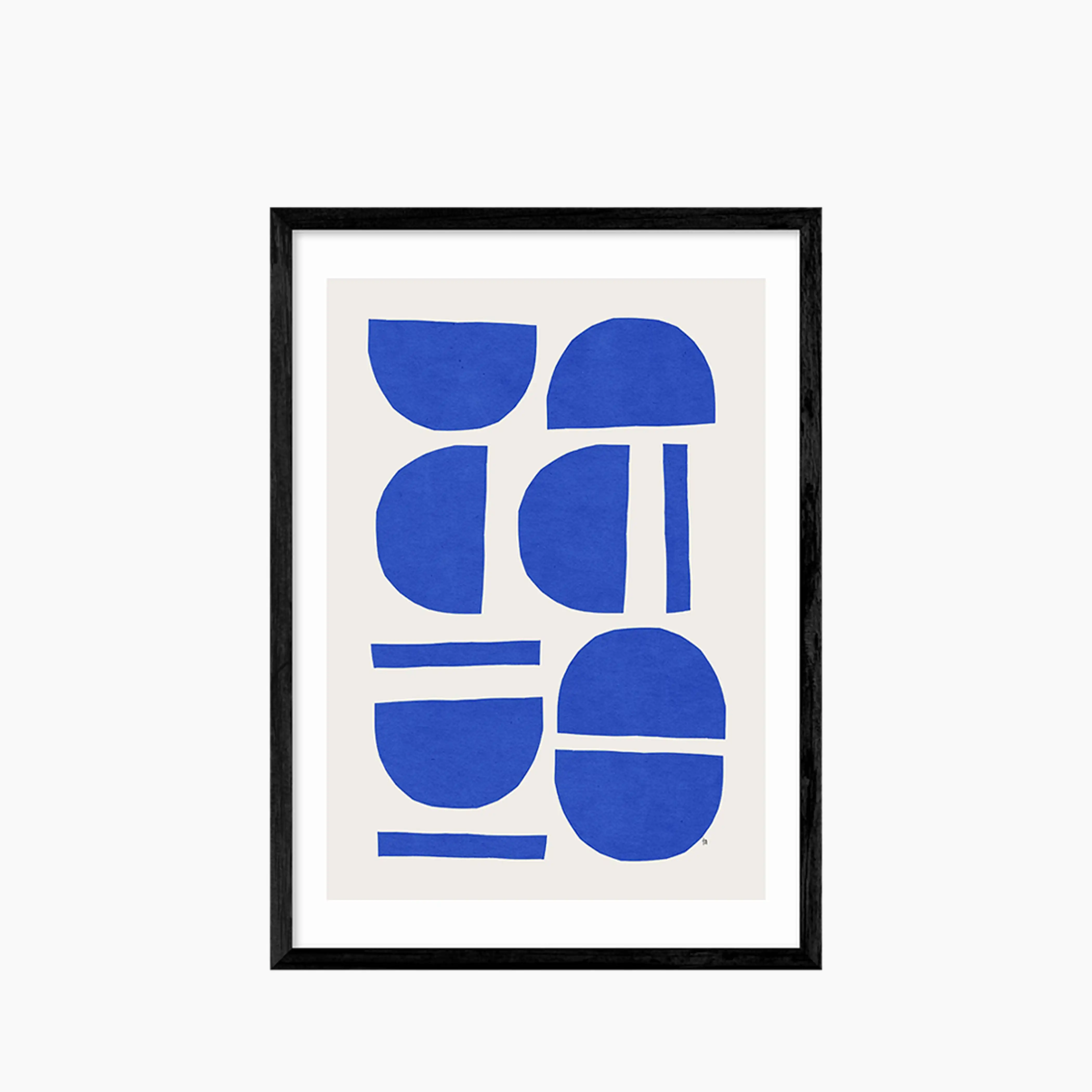 Sculptural Blue Graphic Print - Image 5