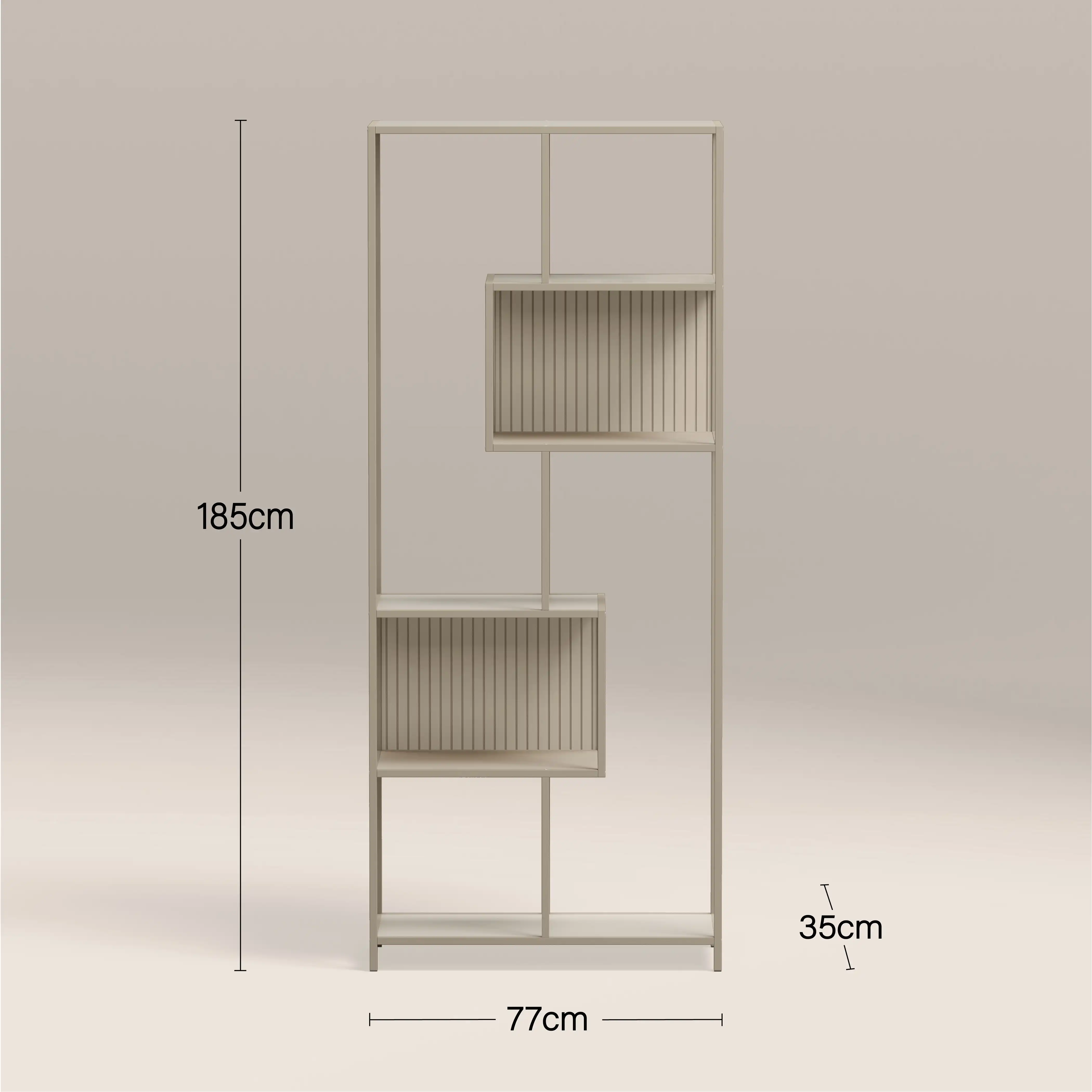 Seaford Bookcase | Taupe - Image 4