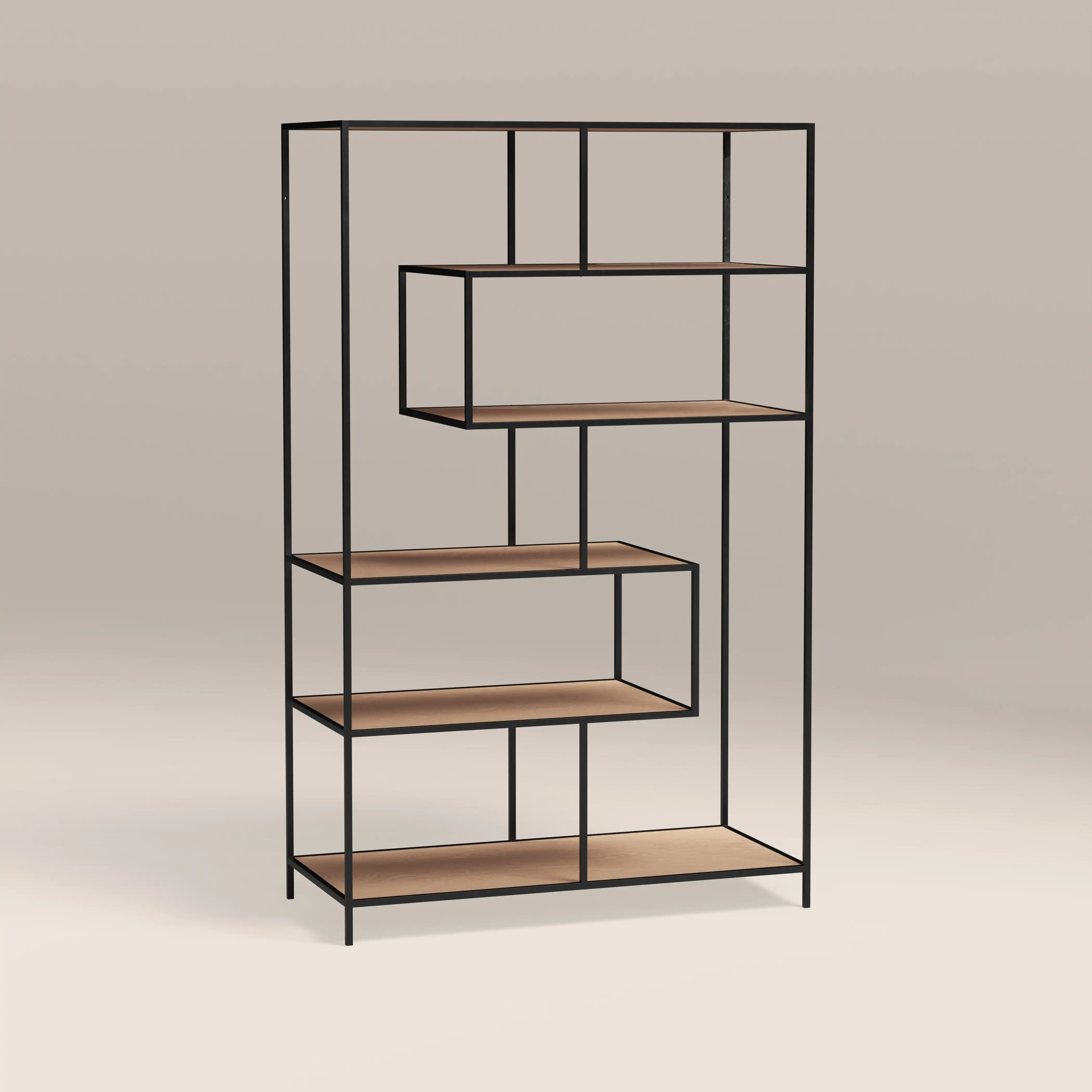 Seaford Large Display Unit | Black & Oak - Image 2