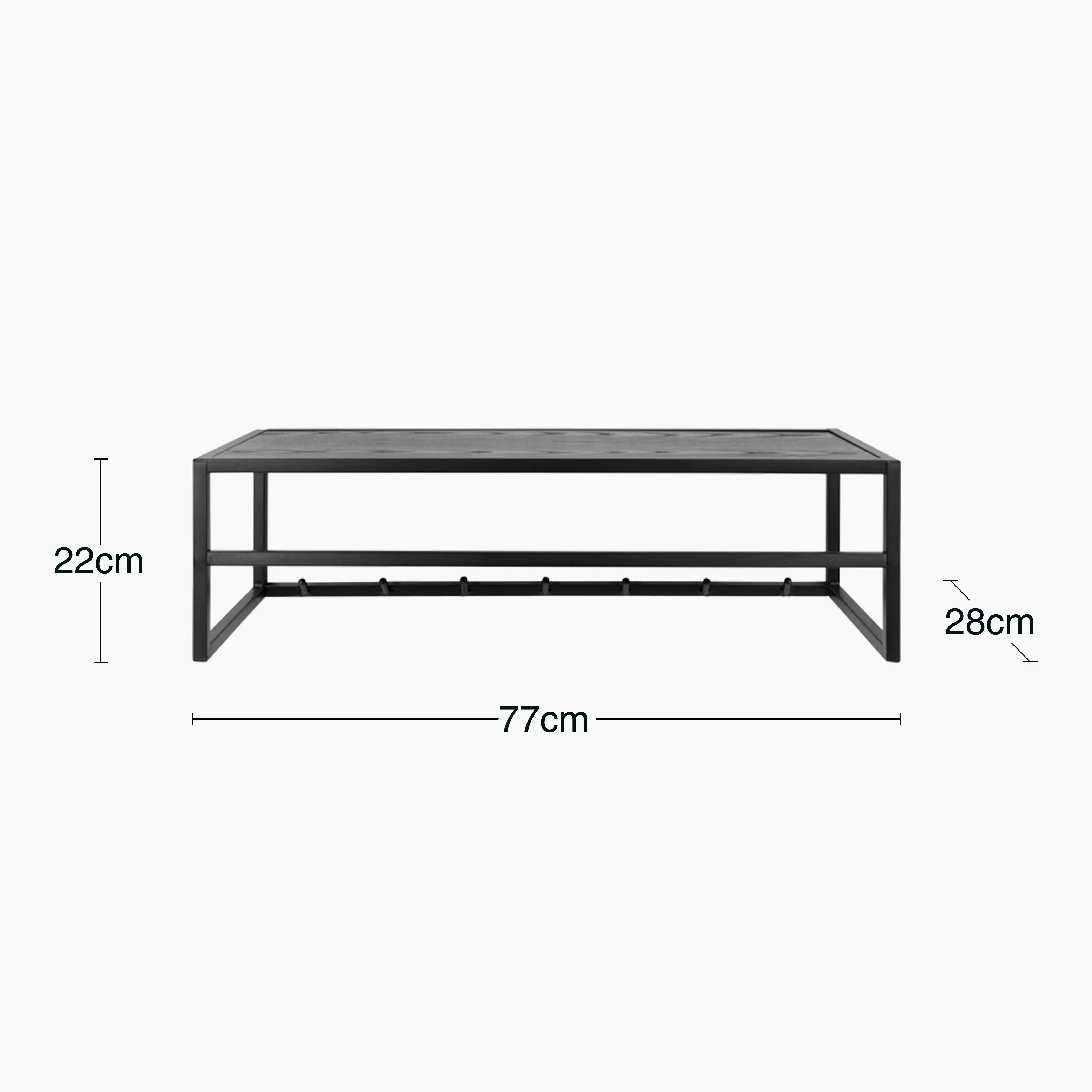 Seaford Metal Coat Rack | Black - Image 11