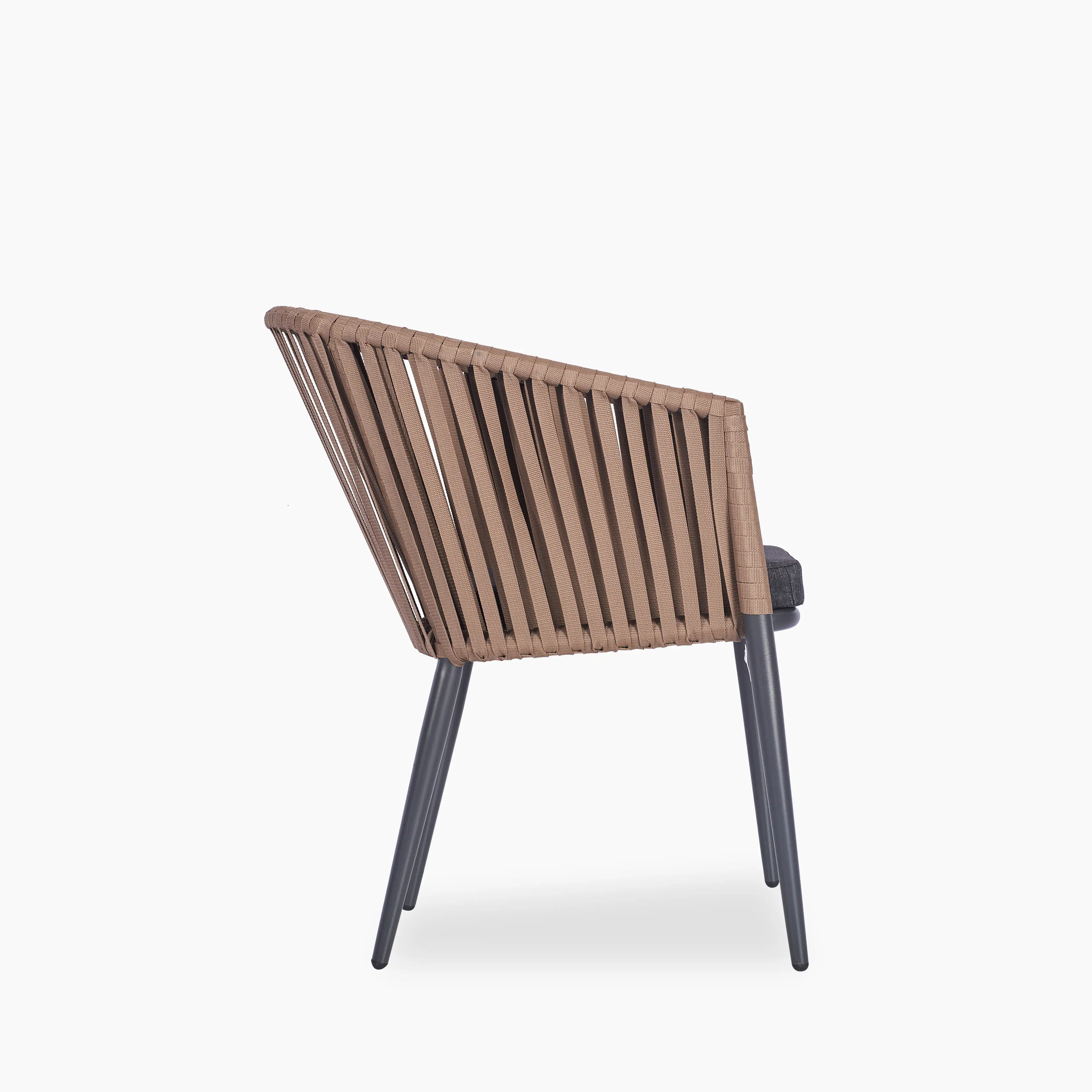 Sera Carver Dining Chair | Grey & Natural - Image 3