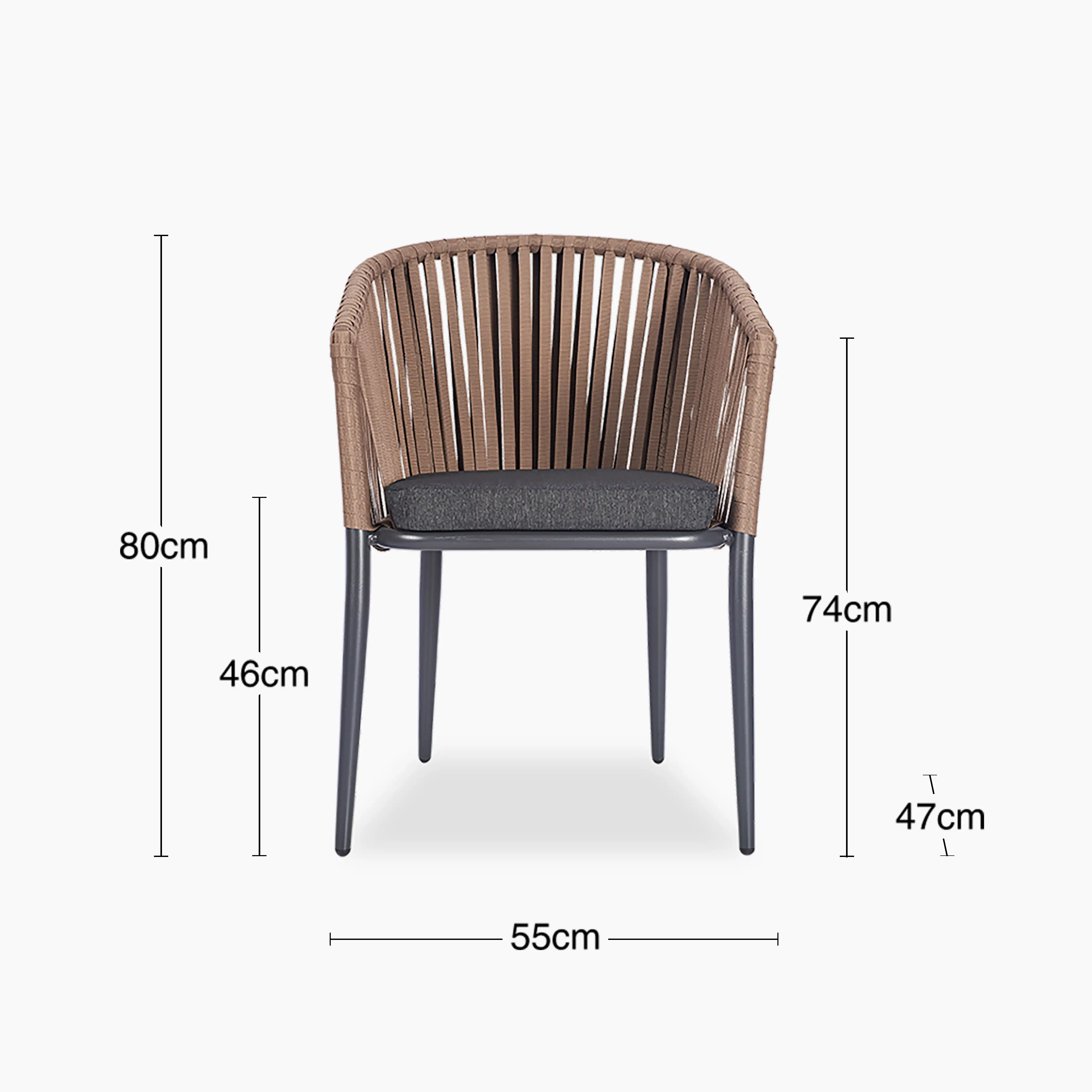 Sera Carver Dining Chair | Grey & Natural - Image 6