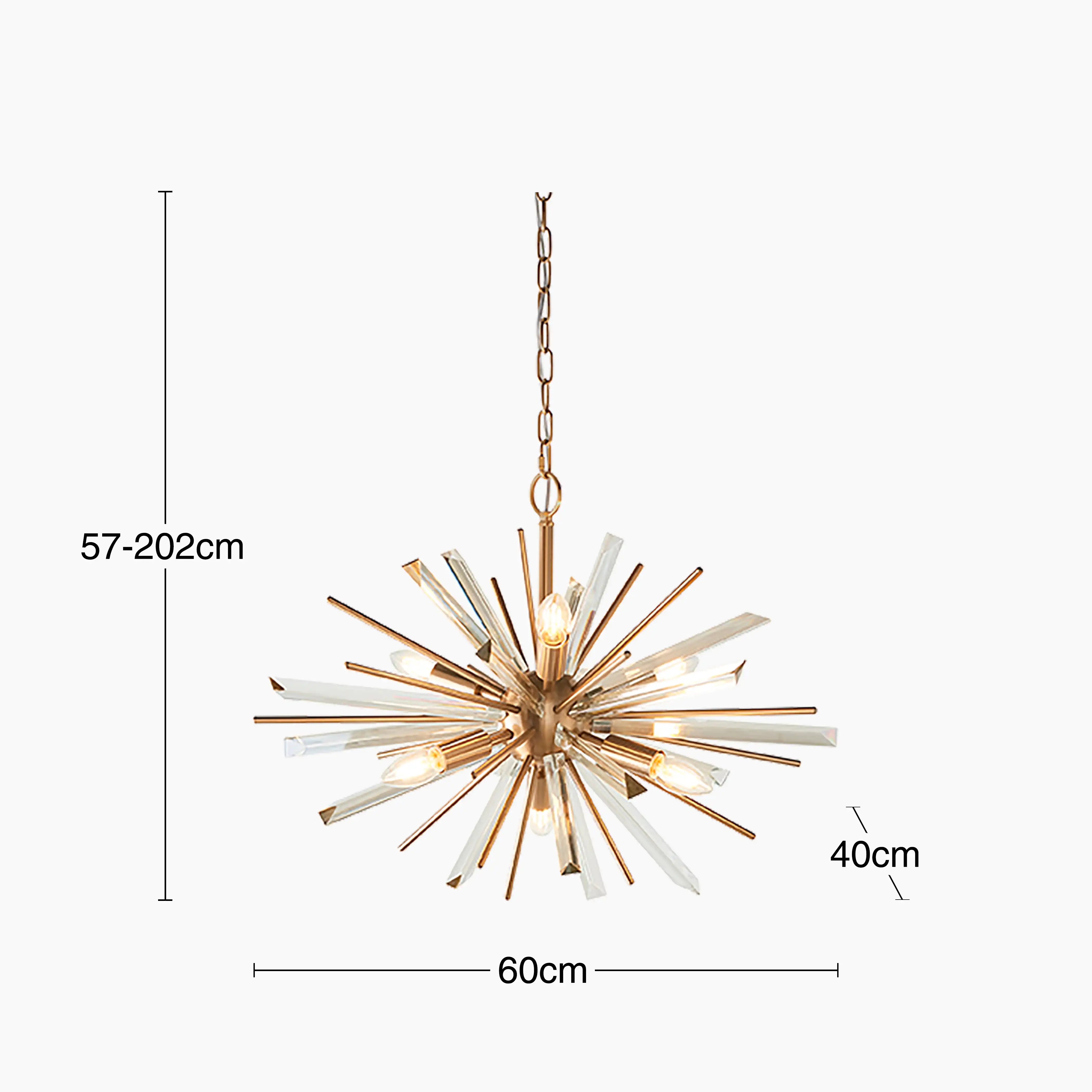 Sinead 6 Light Pendant Light | Brass - Image 4