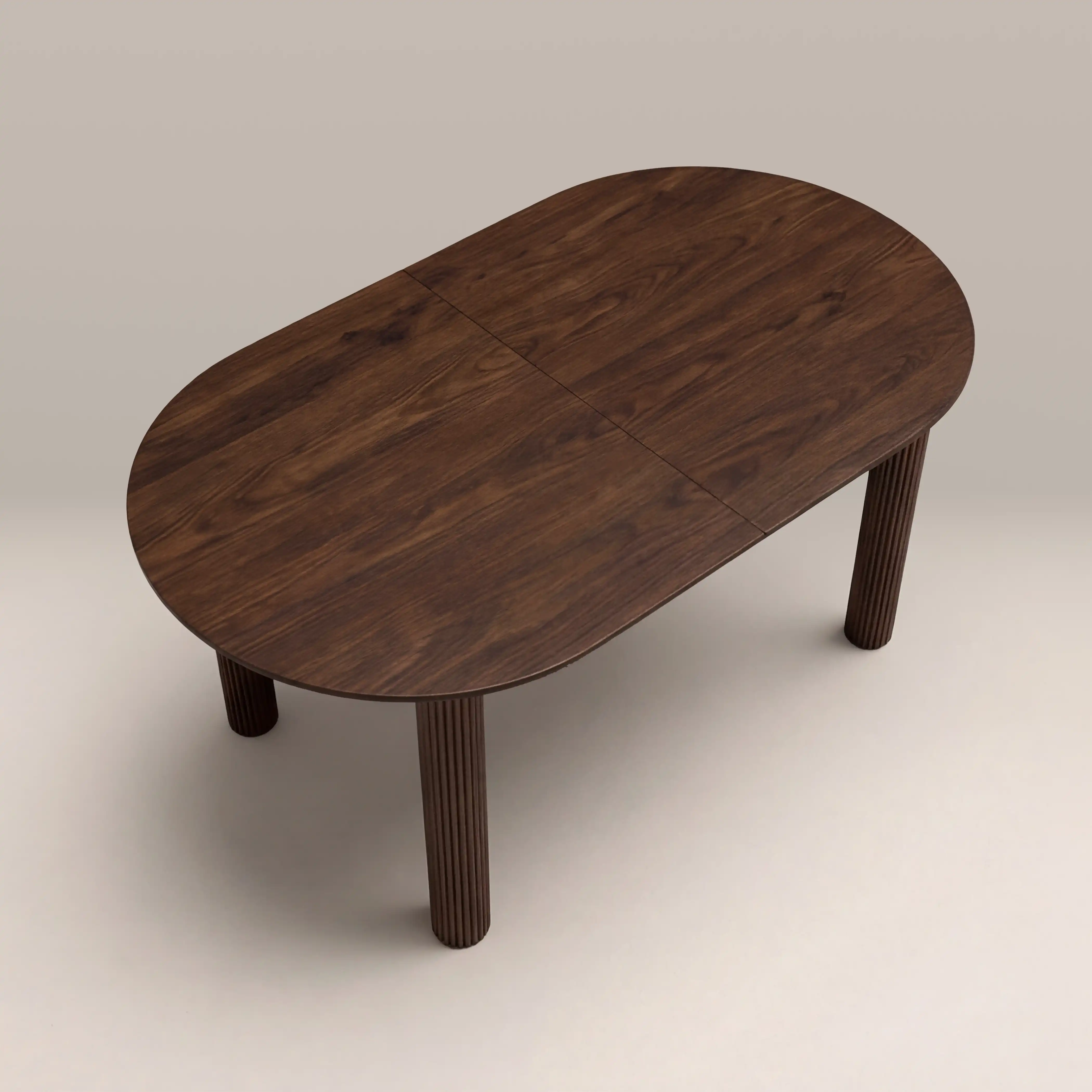 Skylar 6-8 Seat Oval Extendable Wooden Dining Table | Walnut - Image 3