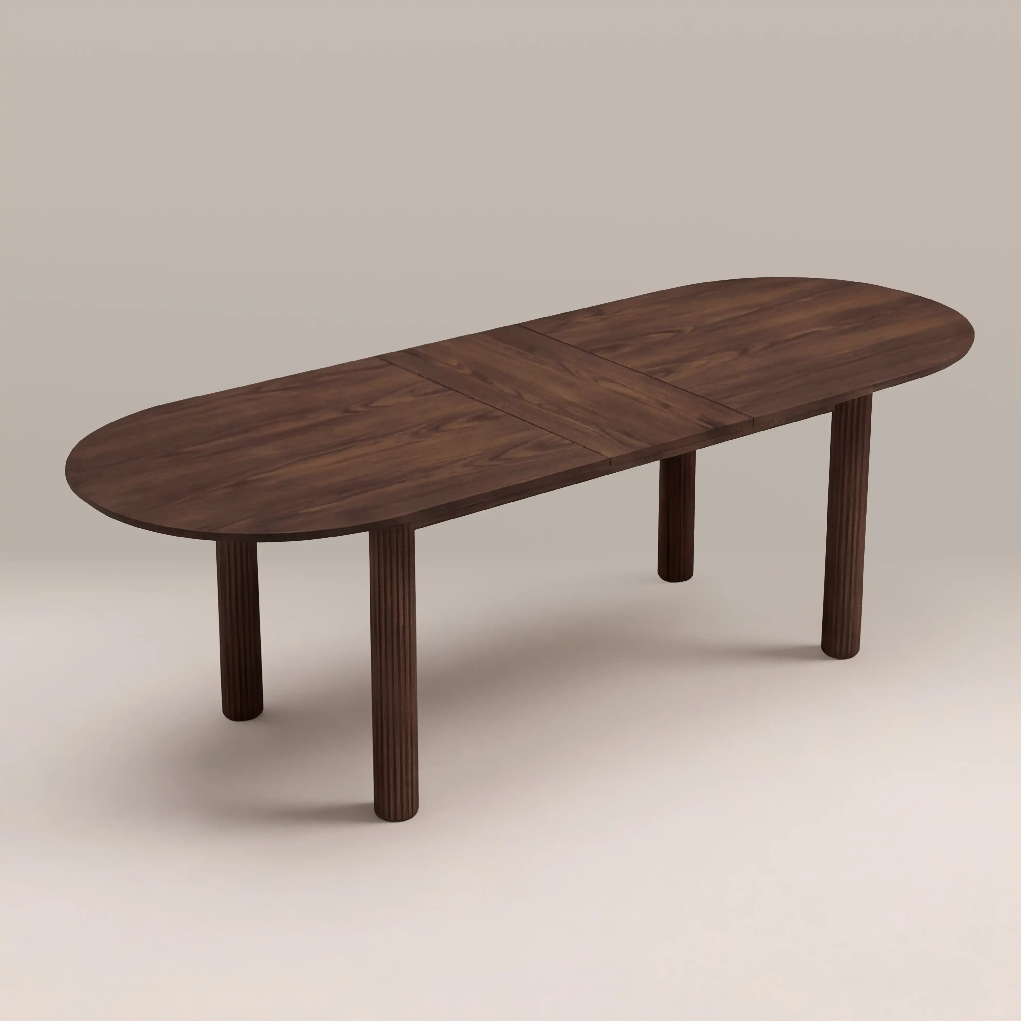 Skylar 6-8 Seat Oval Extendable Wooden Dining Table | Walnut - Image 4