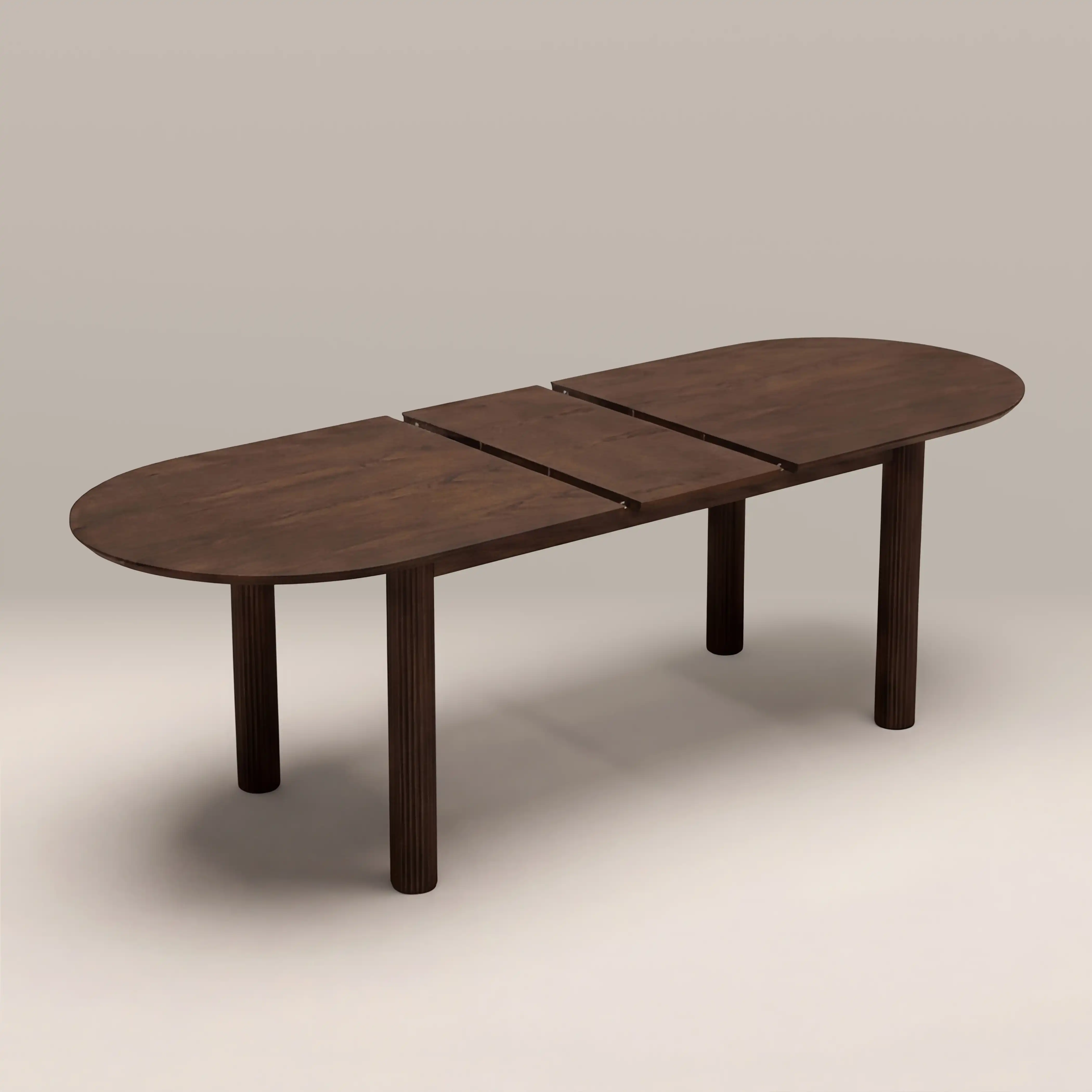 Skylar 6-8 Seat Oval Extendable Wooden Dining Table | Walnut - Image 5