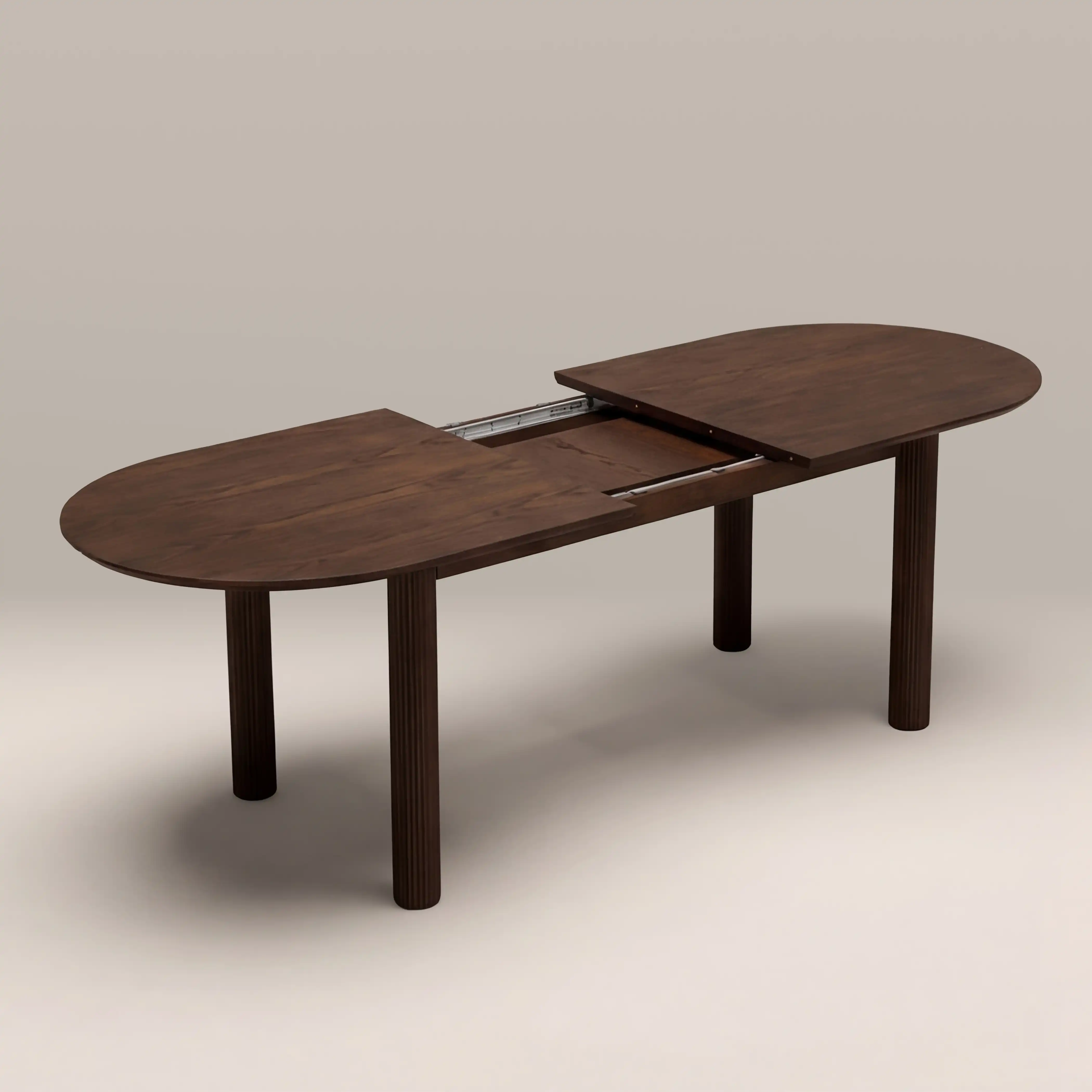 Skylar 6-8 Seat Oval Extendable Wooden Dining Table | Walnut - Image 6
