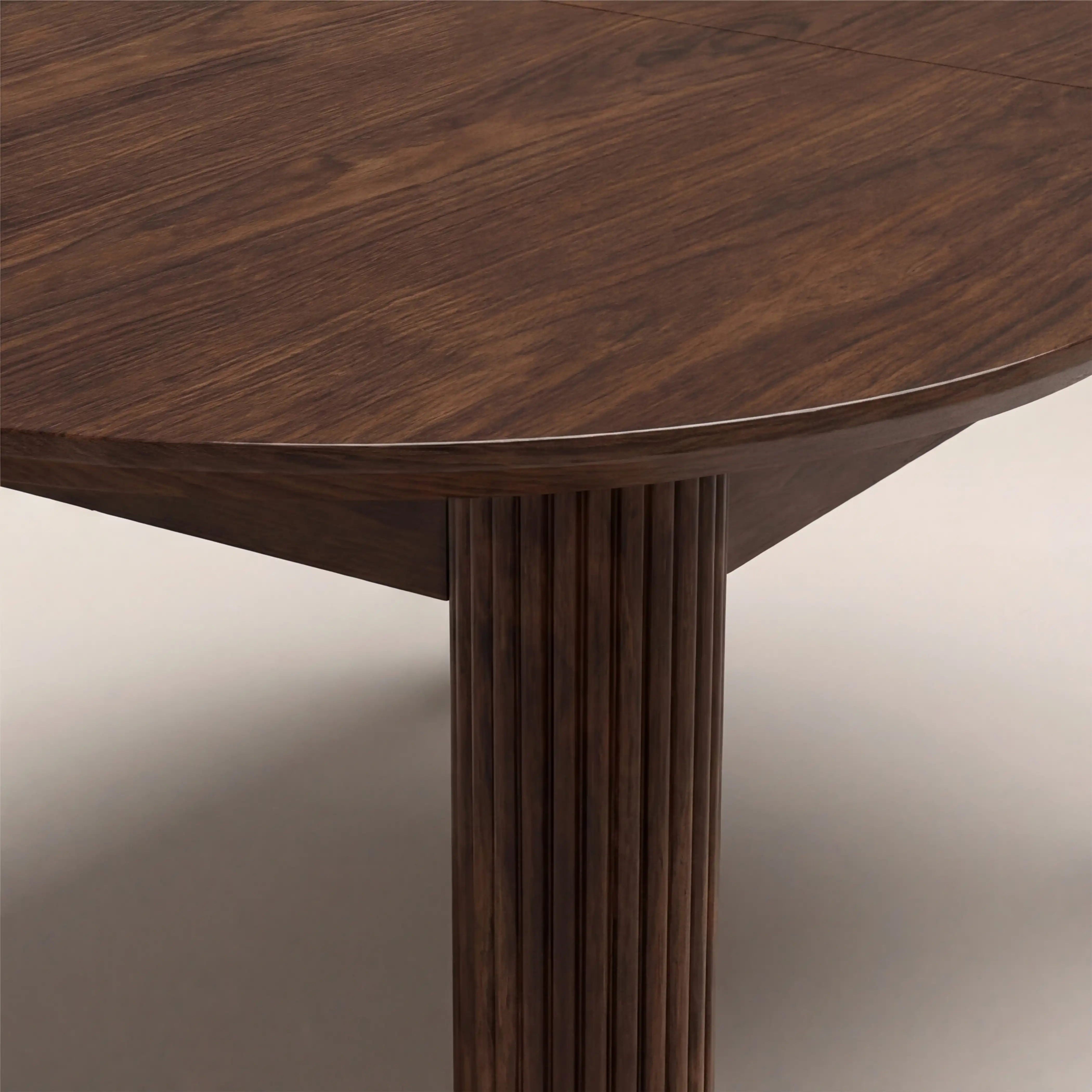 Skylar 6-8 Seat Oval Extendable Wooden Dining Table | Walnut - Image 7