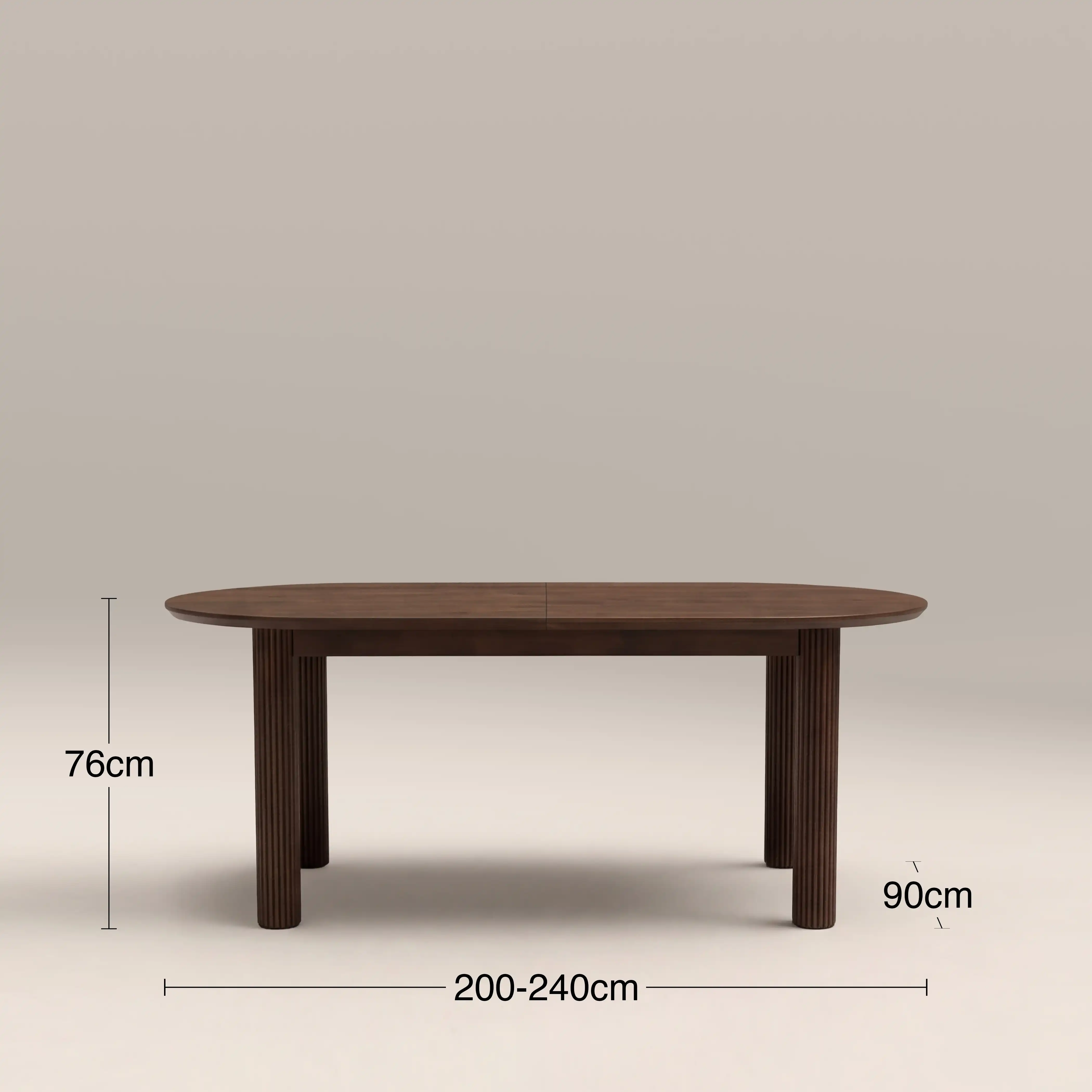 Skylar 6-8 Seat Oval Extendable Wooden Dining Table | Walnut - Image 9