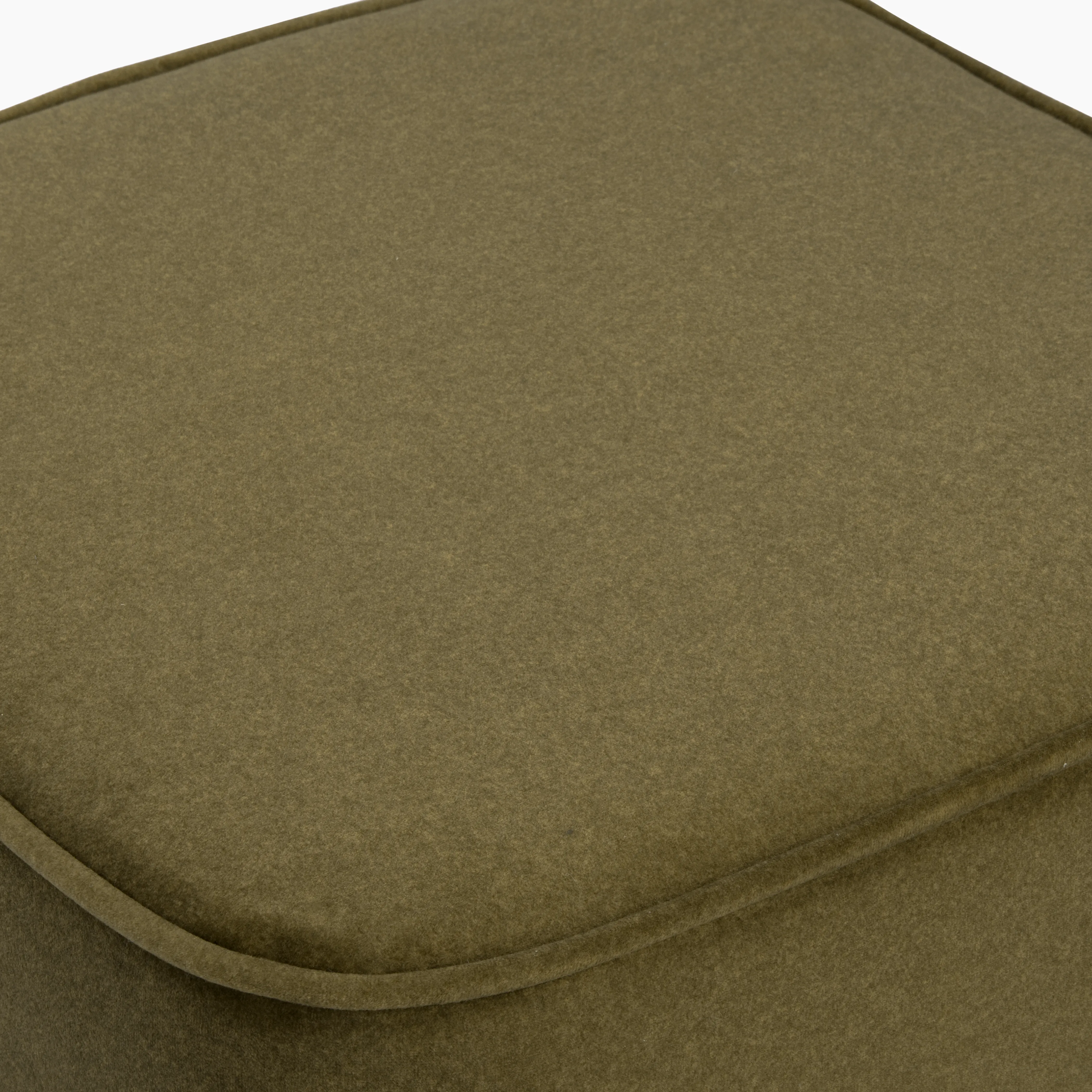 Soho Pouffe | Moss Green Sustainable Mohair Velvet - Image 3