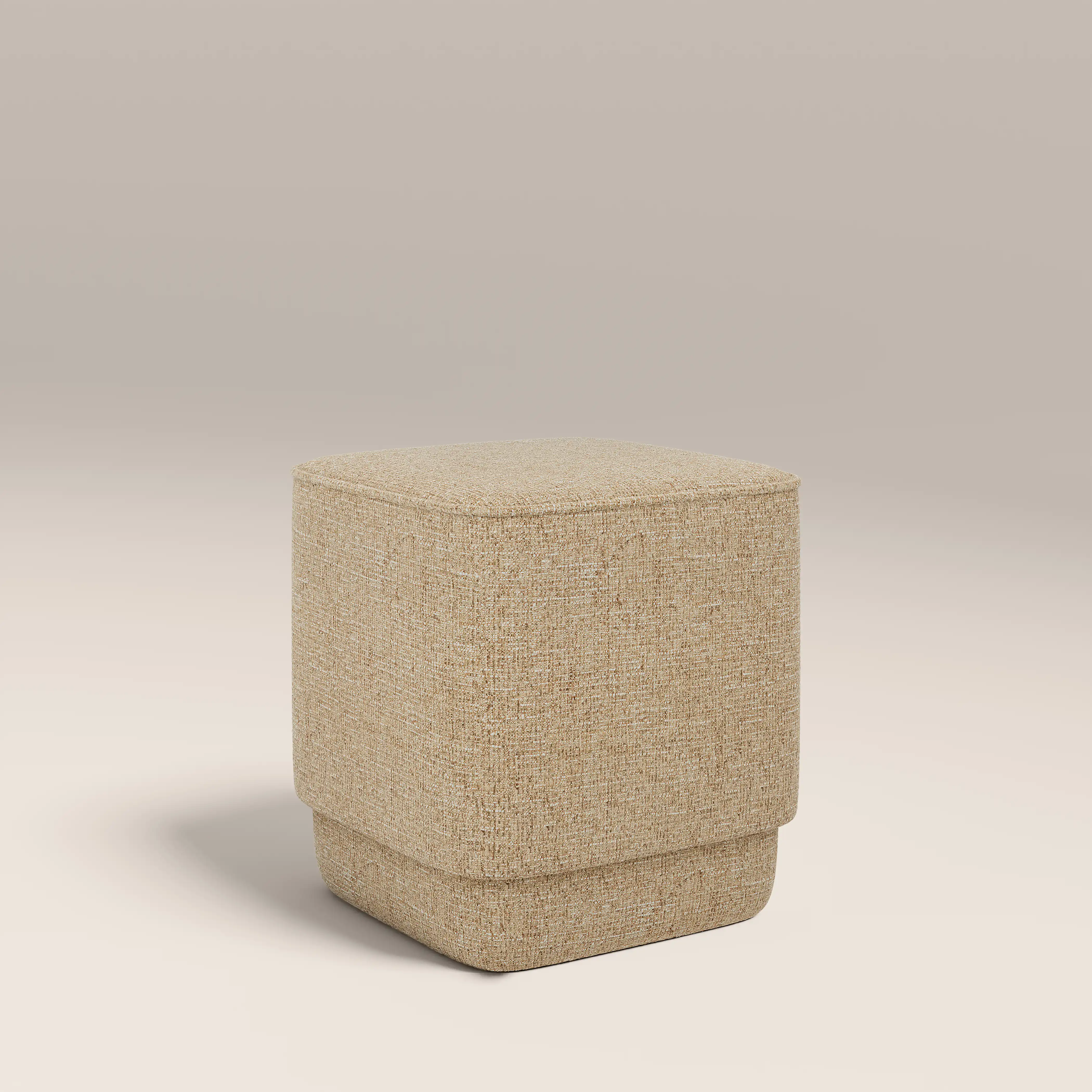 Soho Pouffe | Speckled Latte Boucle - Image 2