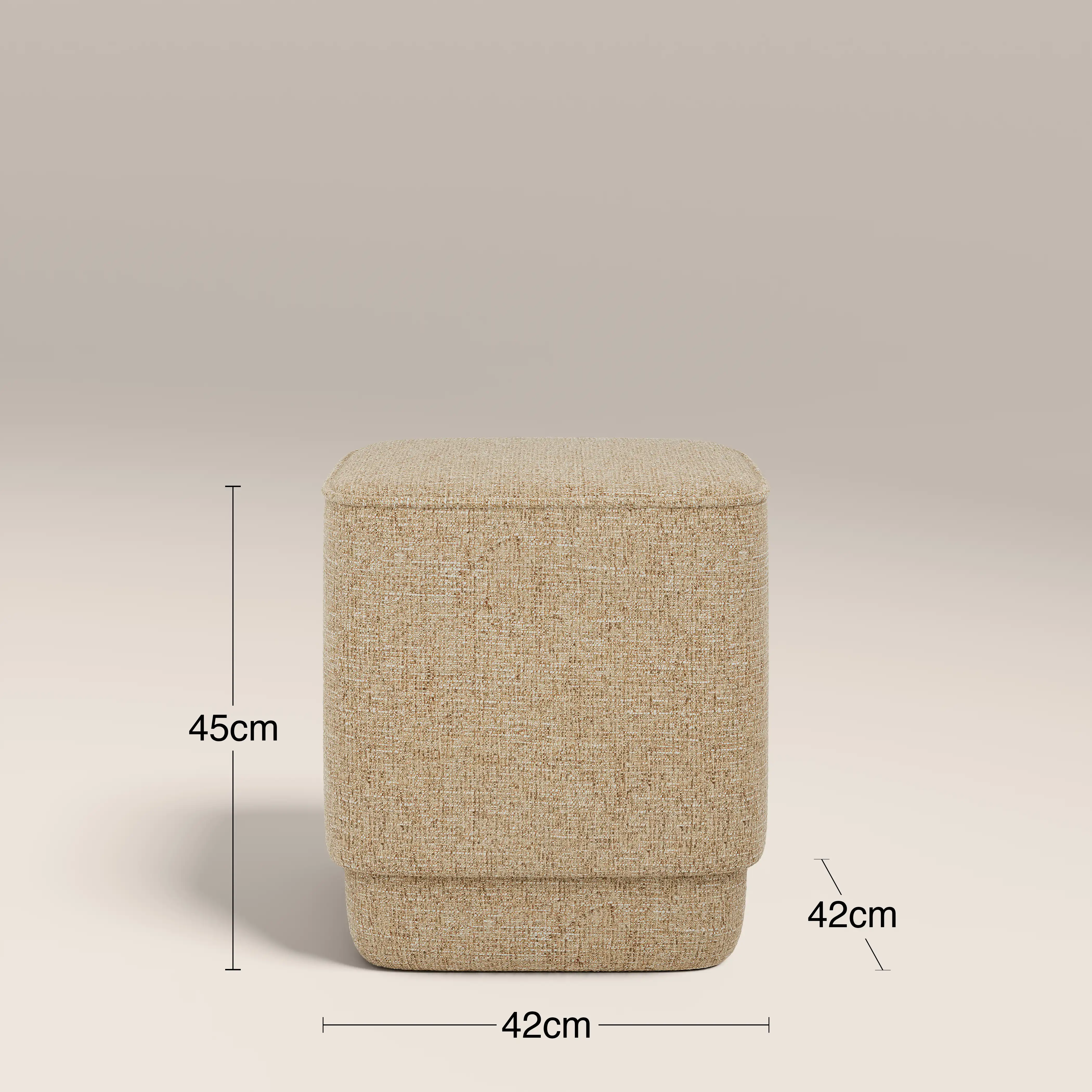 Soho Pouffe | Speckled Latte Boucle - Image 4
