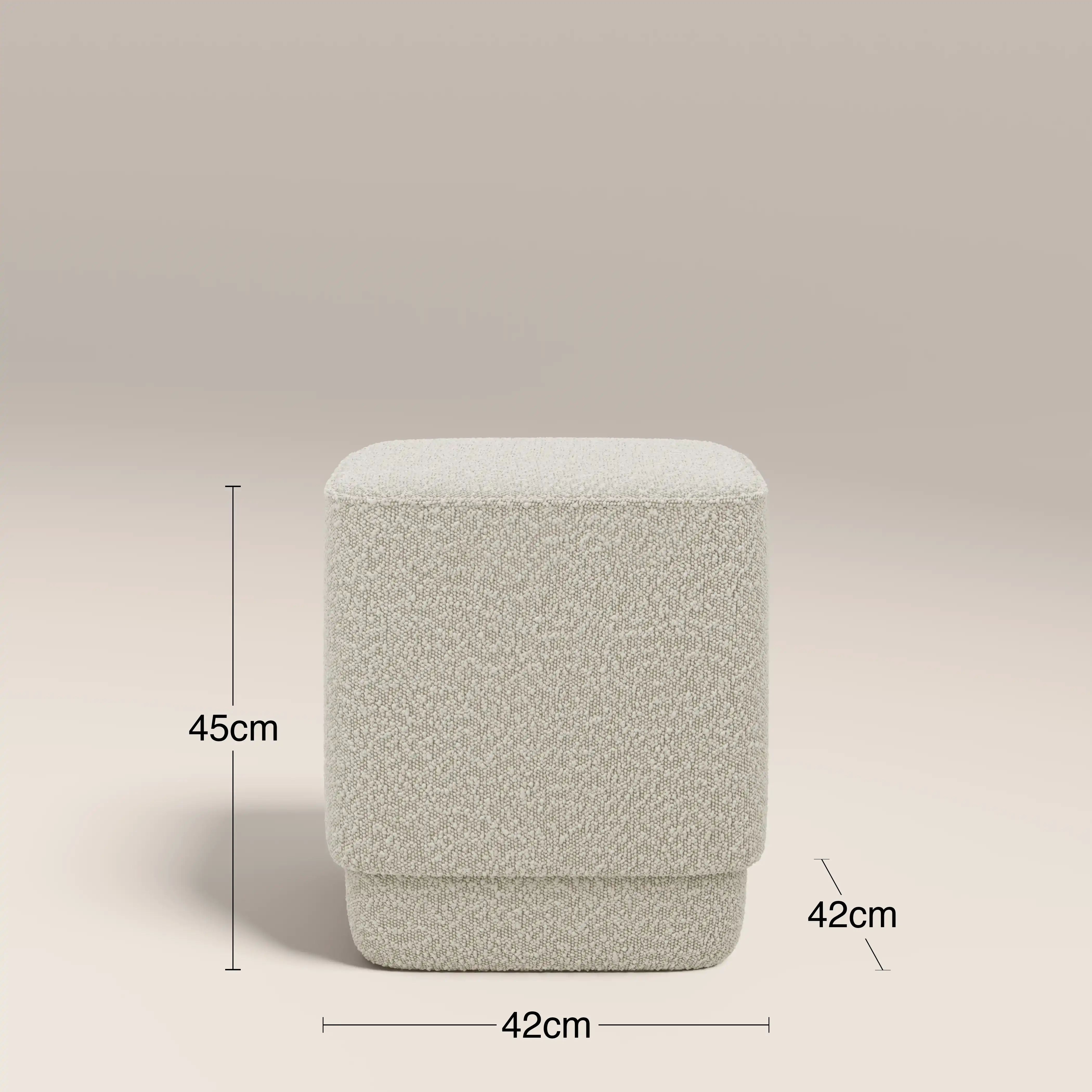 Soho Pouffe | Speckled Stone Sustainable Boucle - Image 4