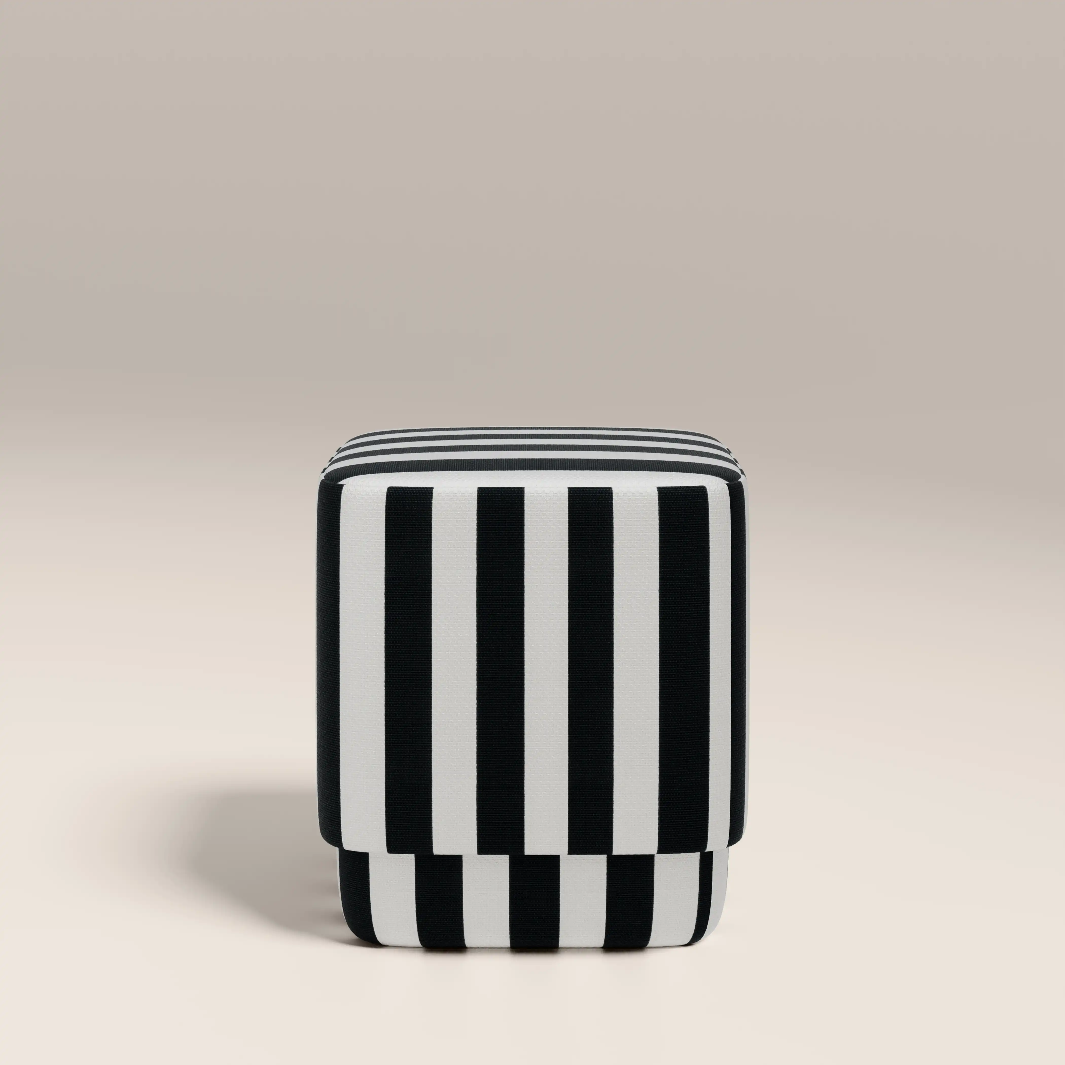 Soho Pouffe | Striped Fabric - Image 3