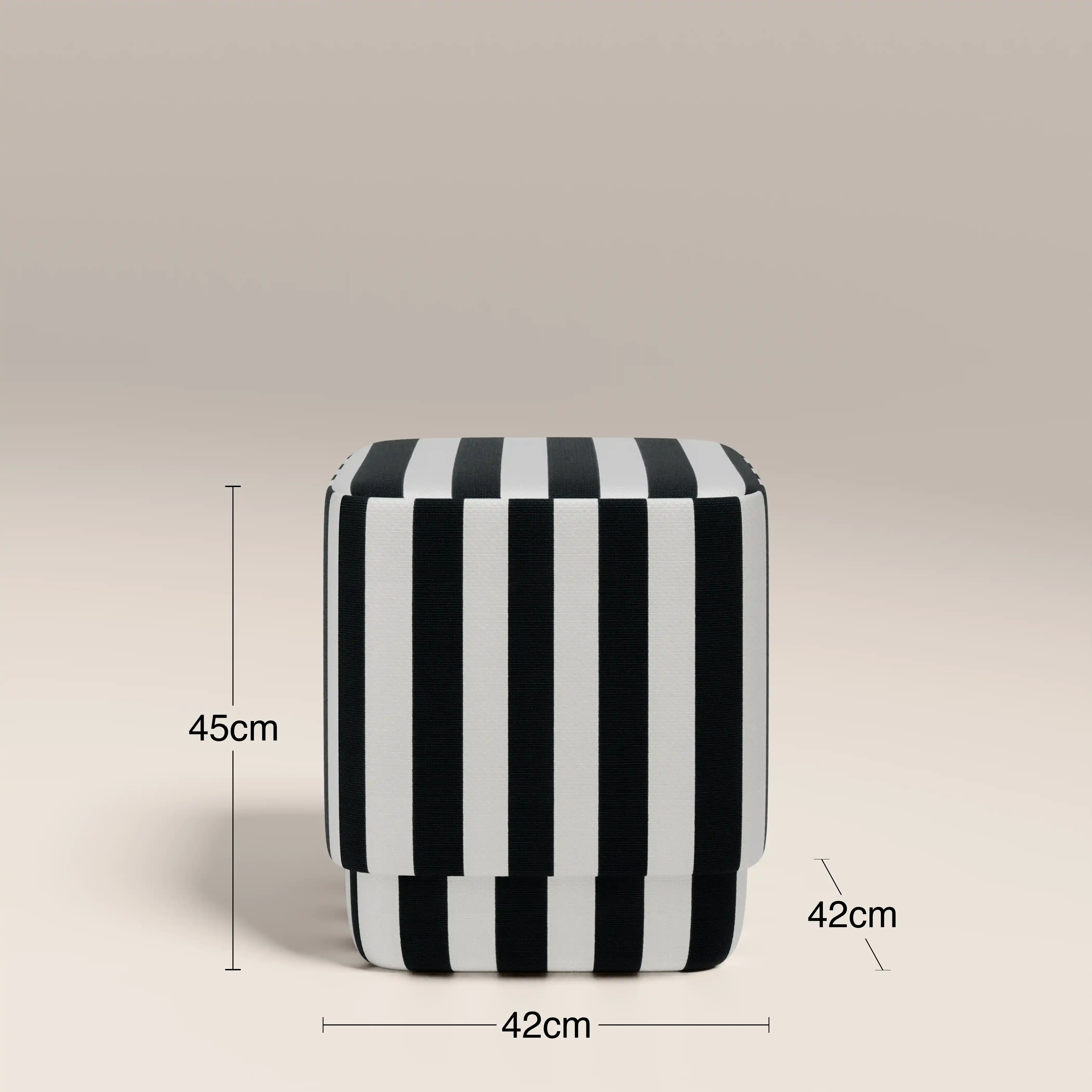 Soho Pouffe | Striped Fabric - Image 4