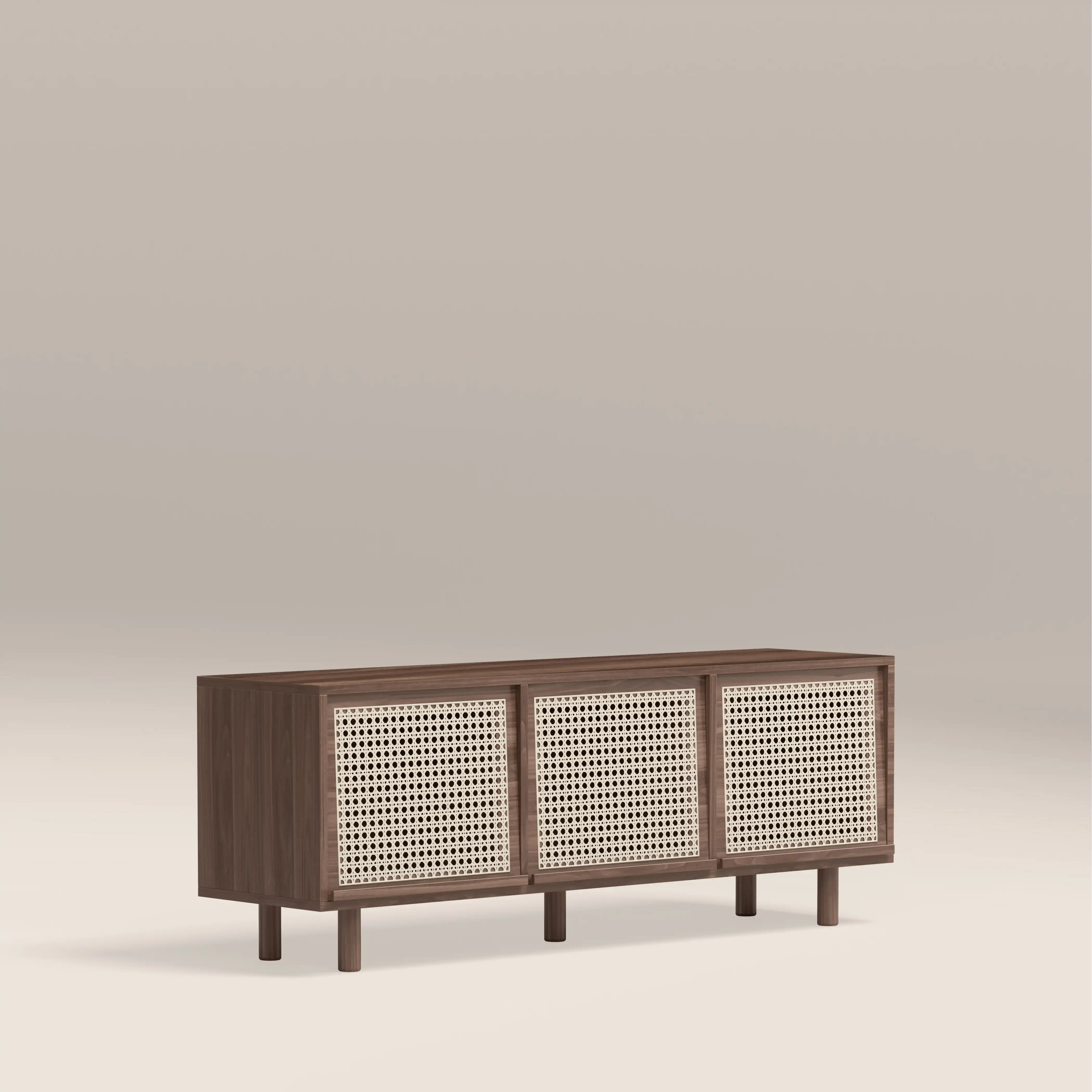 Soller Large Wooden TV Stand | Walnut & Natural - Image 3