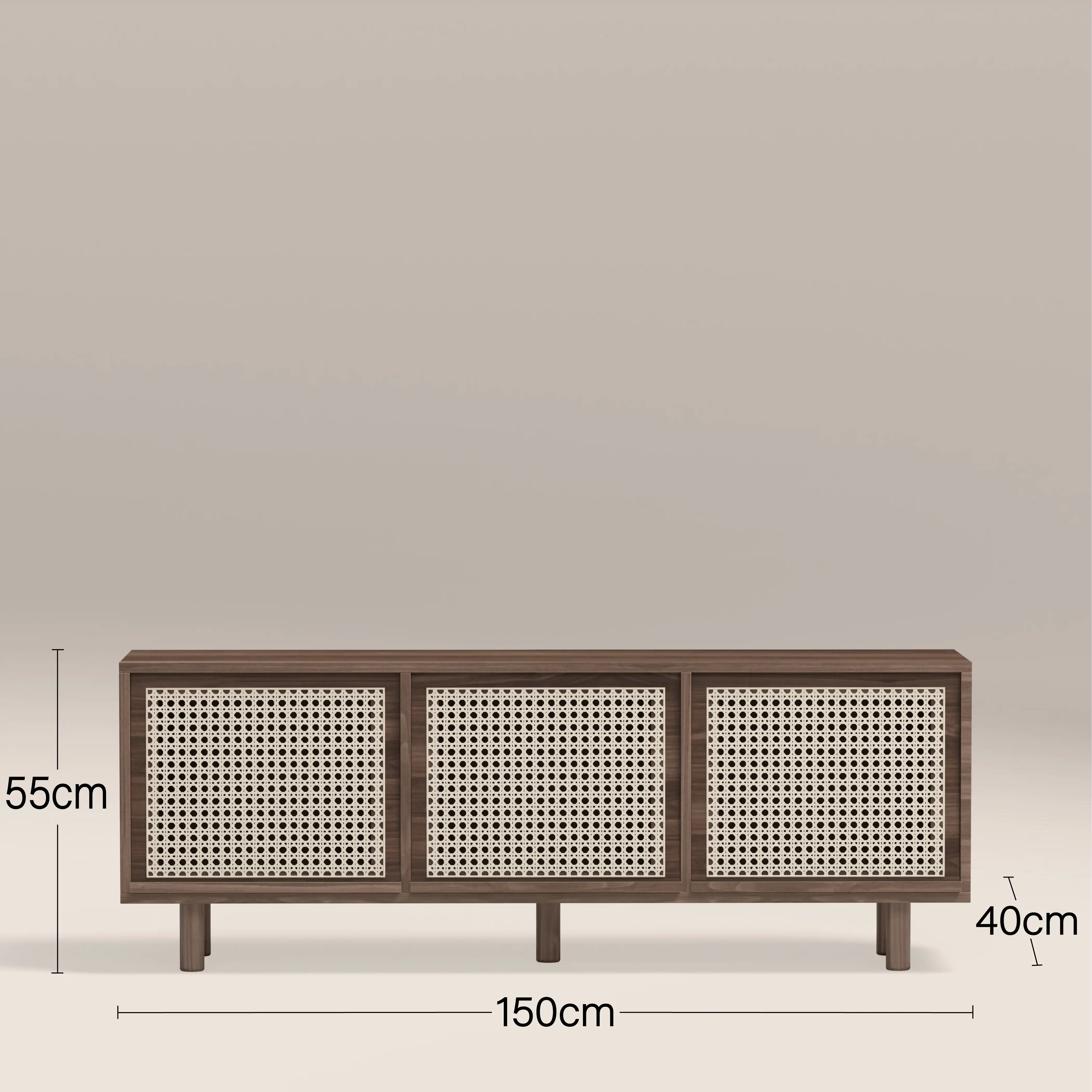 Soller Large Wooden TV Stand | Walnut & Natural - Image 7