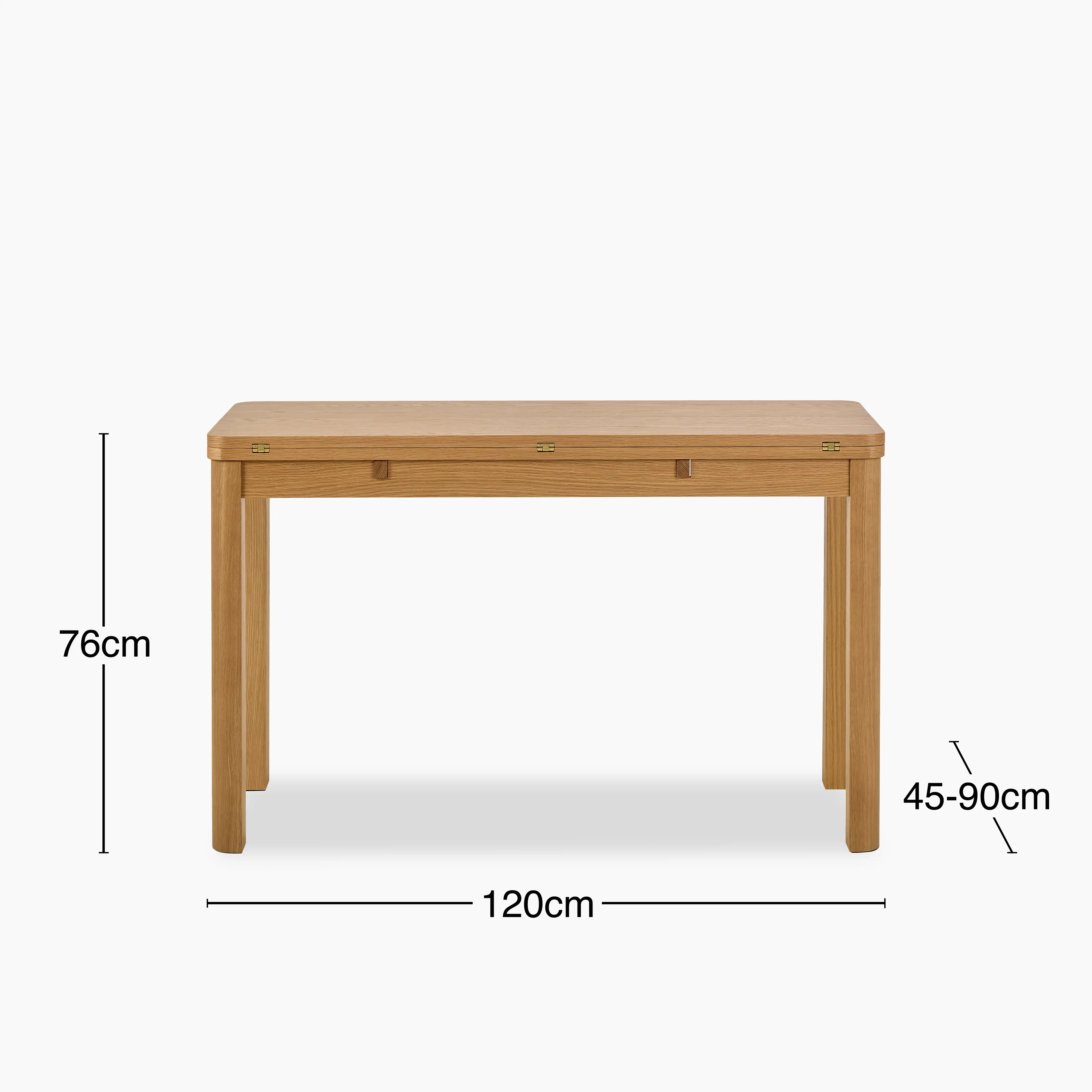 Southampton 2-4 Seat Rectangle Wooden Folding Dining Table | Oak - Image 6