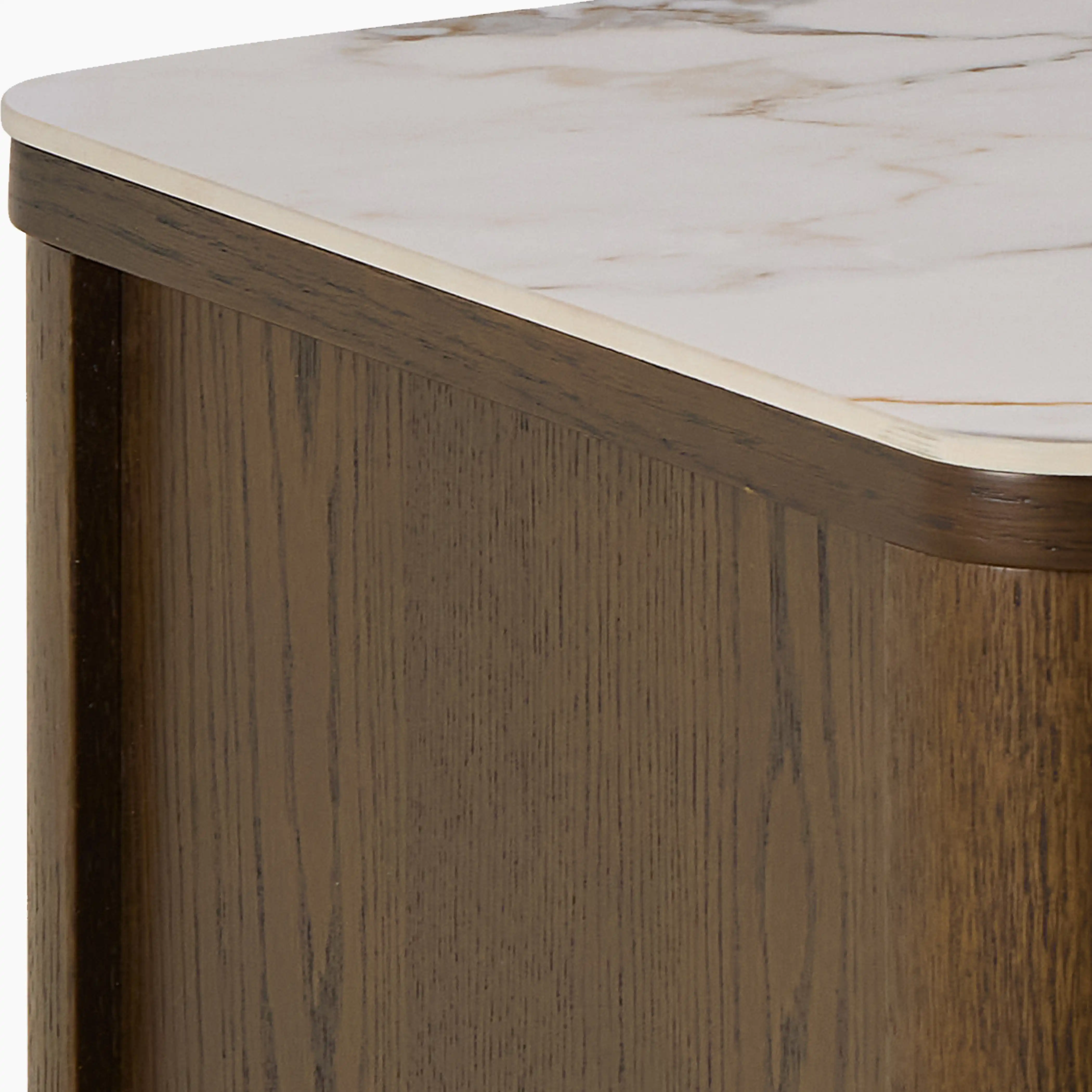 Southampton Wooden TV Stand | Ecru Ceramic & Smoked Walnut - Image 6