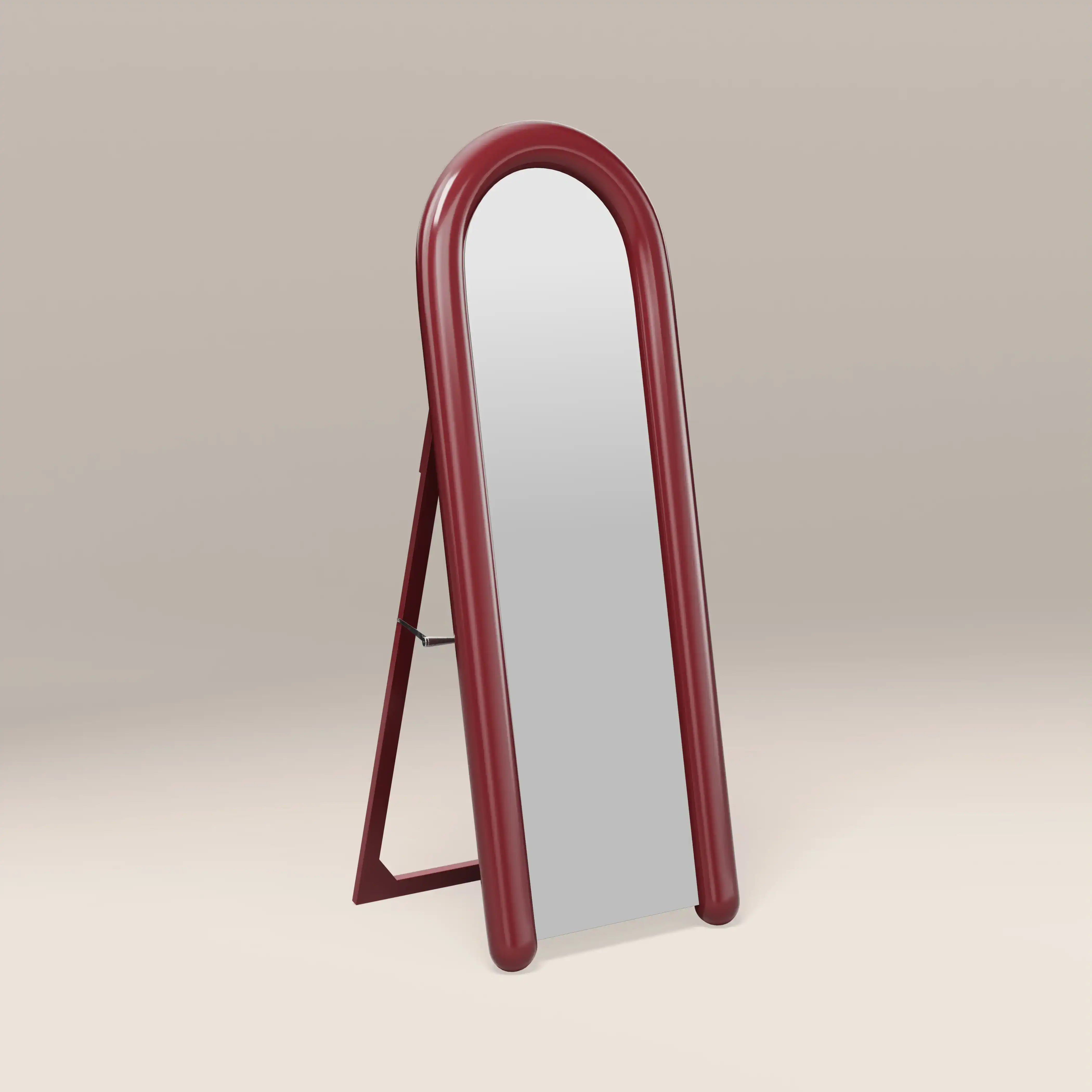 Spencer Full Length Floor Mirror, 160 x 60 cm | High Gloss Burgundy - Image 2