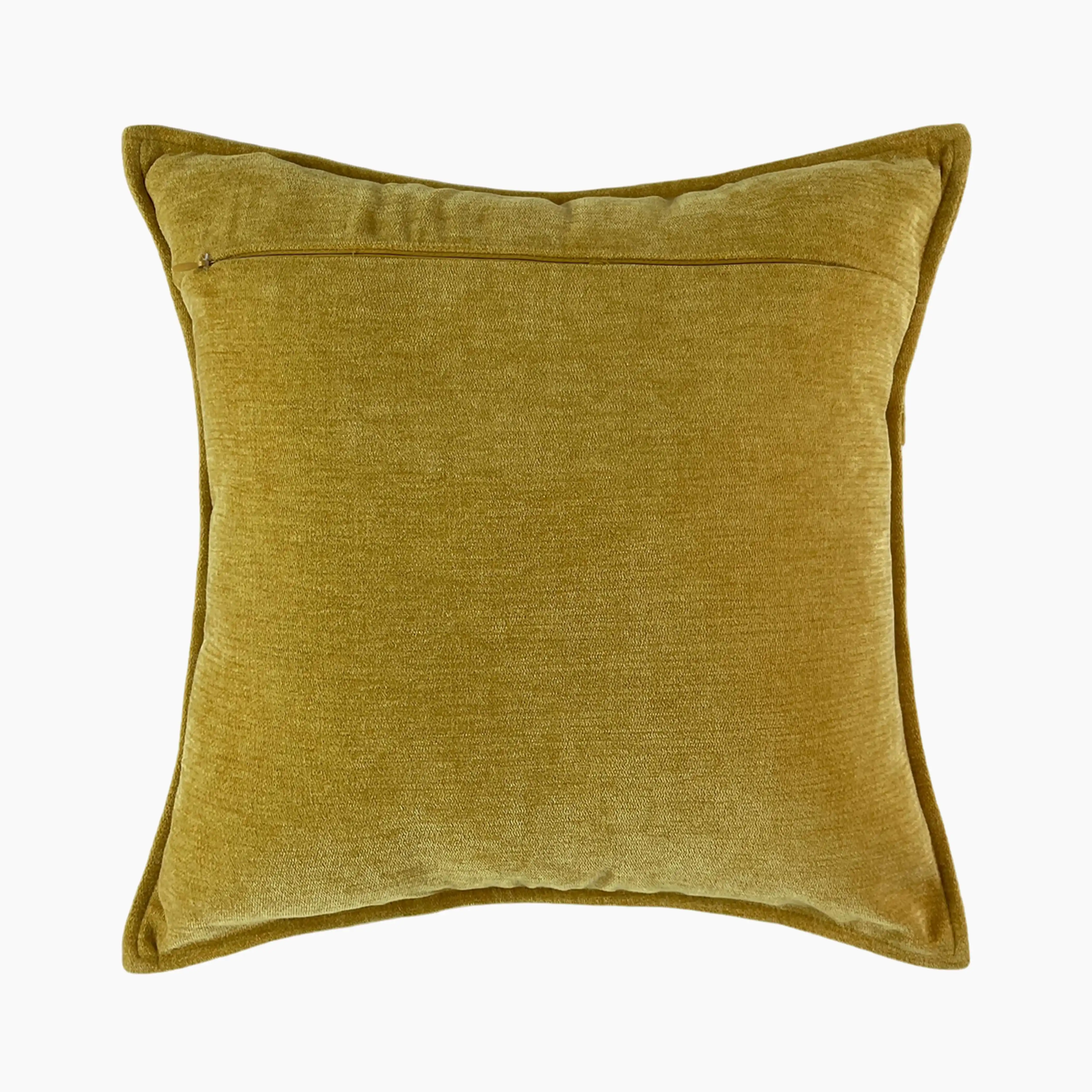 Tabby Square Fabric Cushion | Whiskey Brown & Cream - Image 2