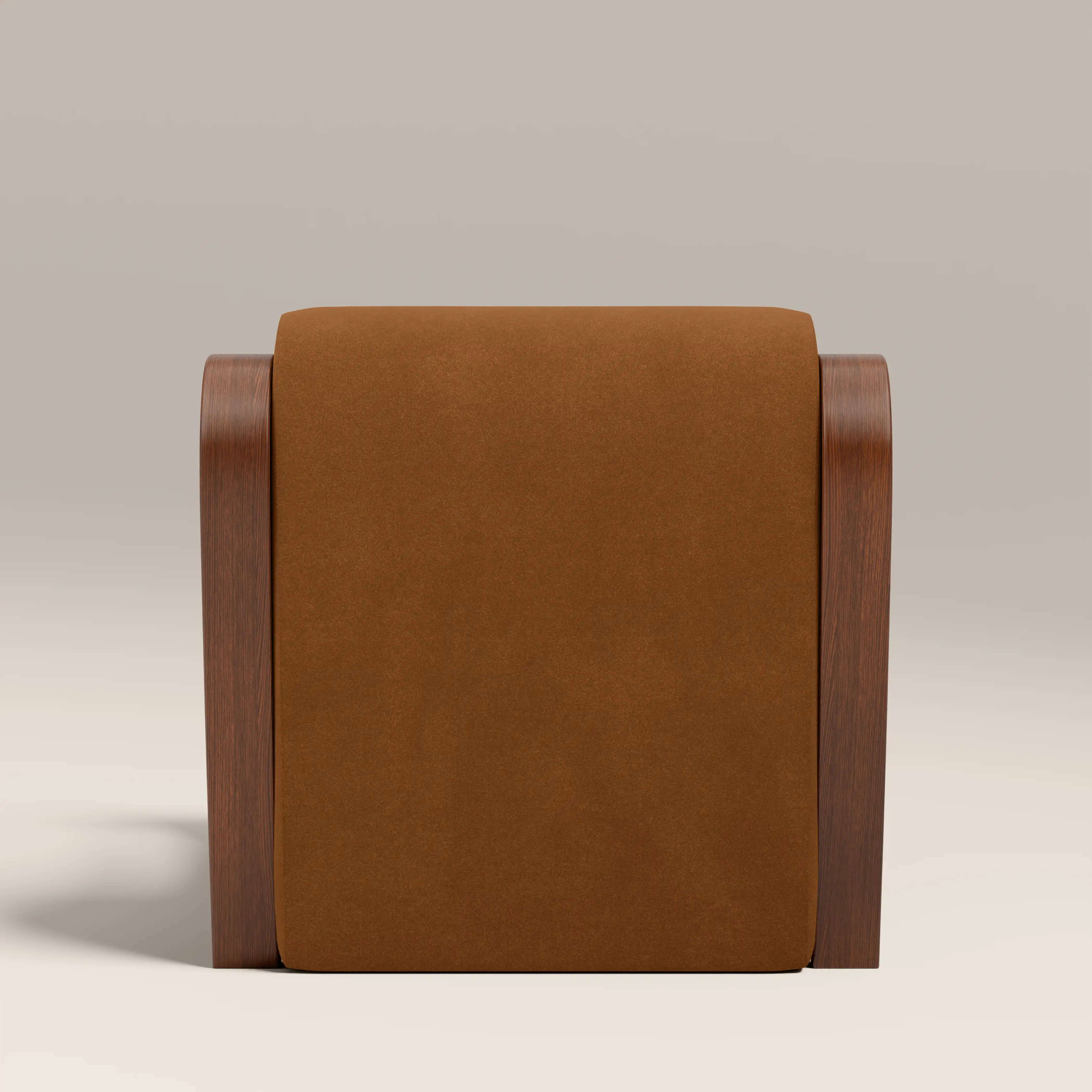 Talie Accent Chair | Caramel Brown Sustainable Mohair Velvet & Walnut - Image 7