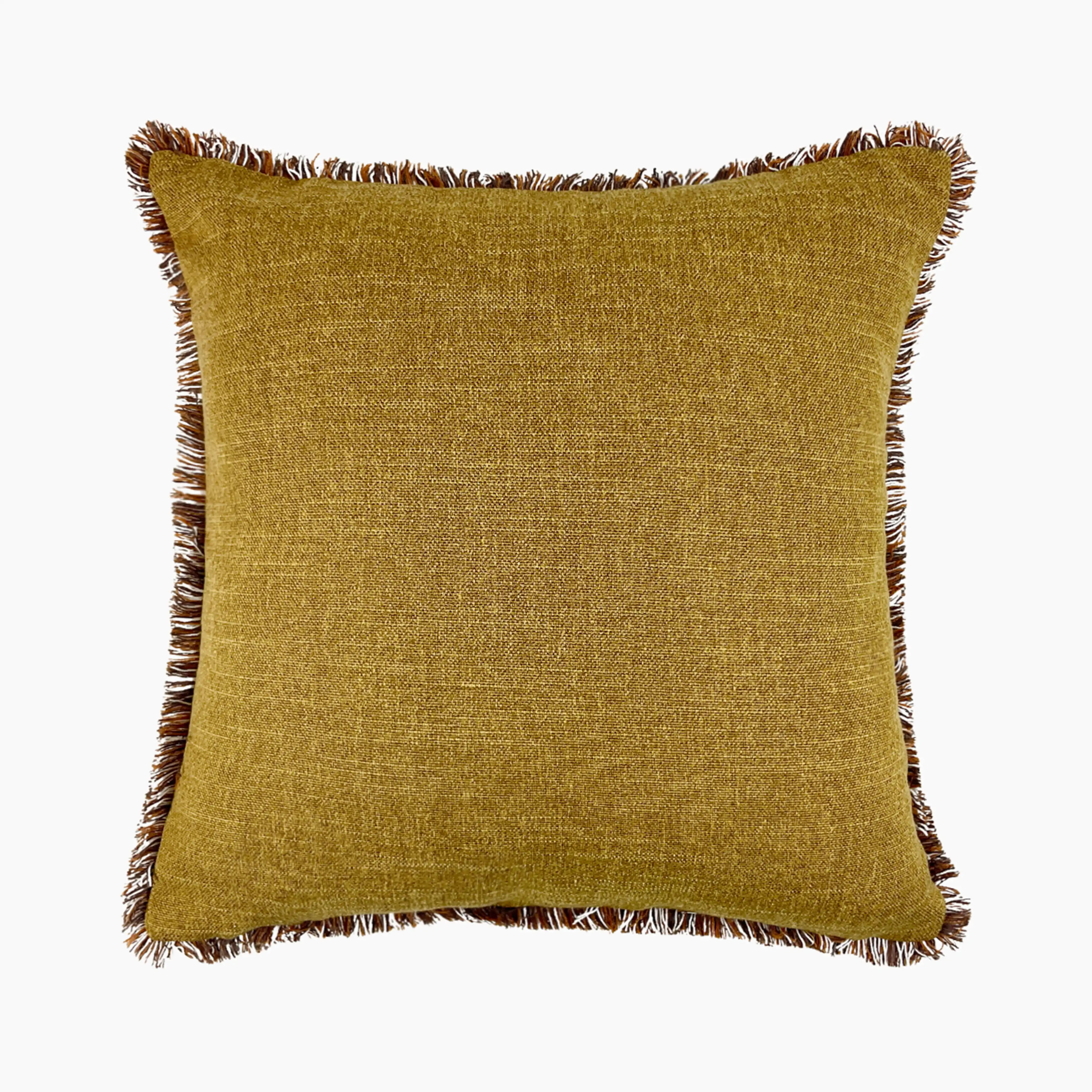 Tassa Square Fabric Cushion | Whiskey Brown - Image 2
