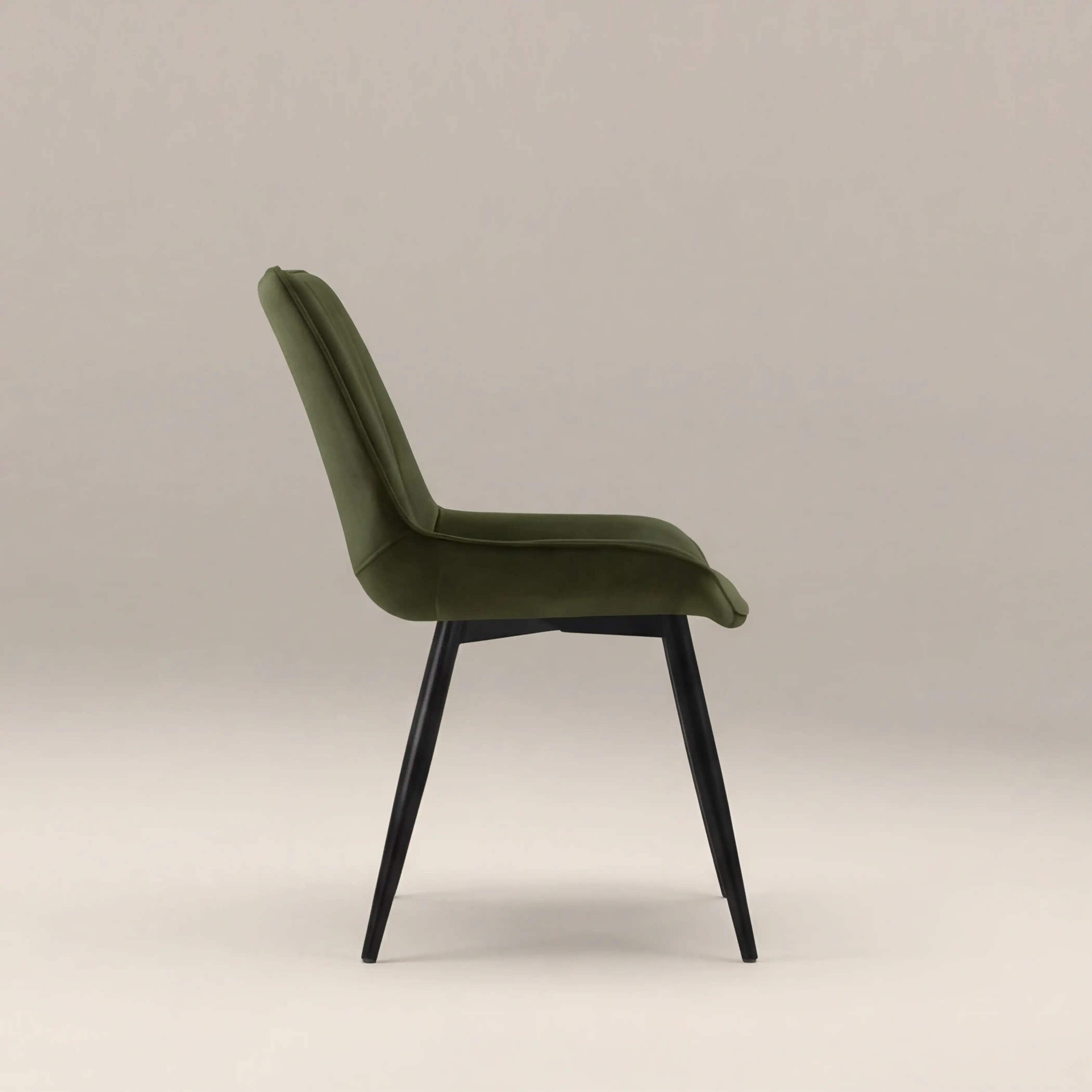 Taylor Dining Chair | Olive Green Sustainable Velvet - Image 4