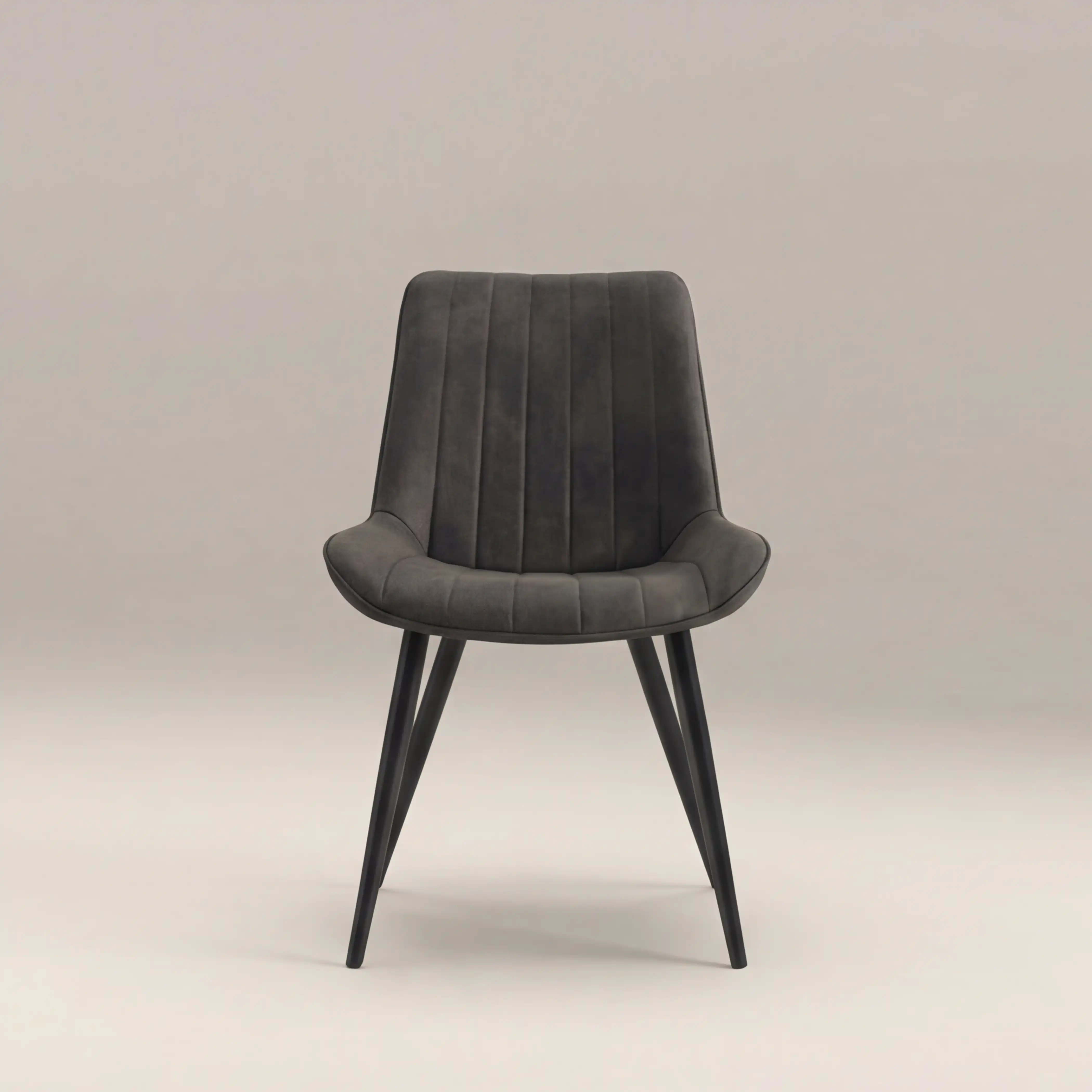 Taylor Dining Chair | Vintage Dark Grey Faux Leather - Image 2